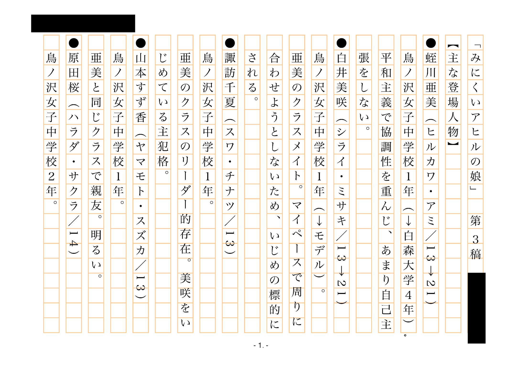 自主制作短編ドラマ脚本-1