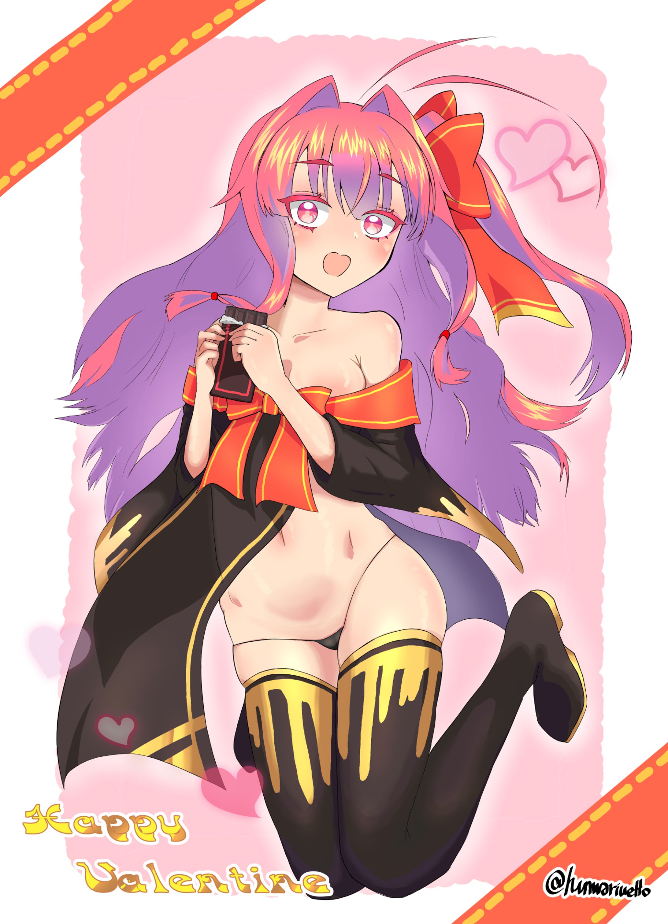 バレンタインイラストの茜ちゃん-1