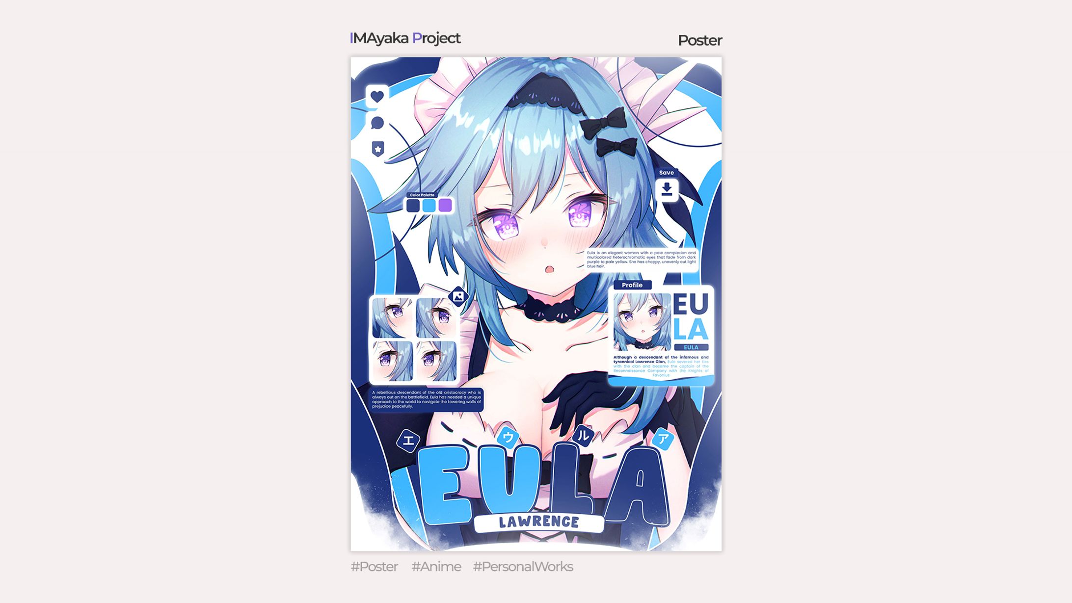 [Poster] Eula - Genshin Impact -1