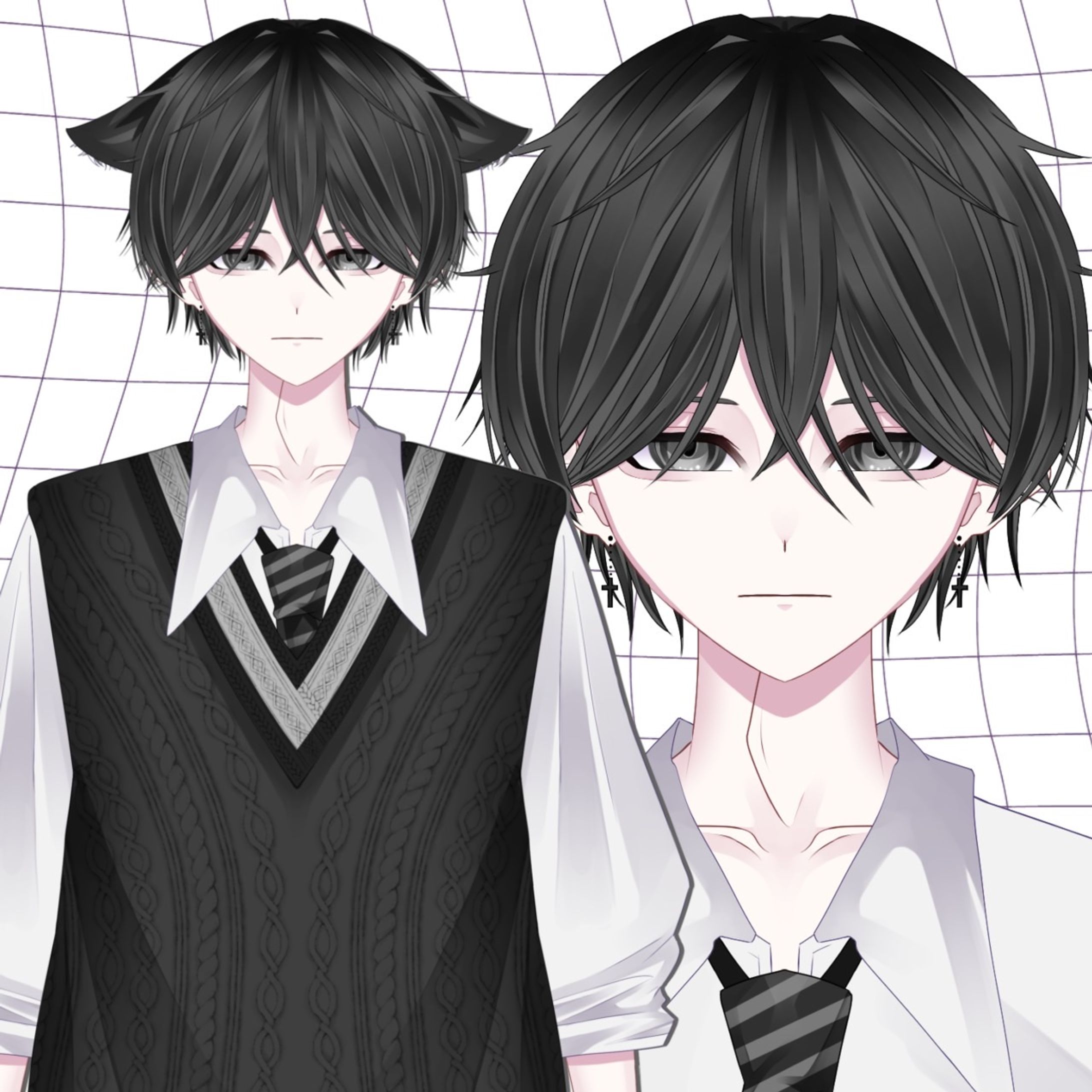 獣系男子/パーツ分けイラスト-1