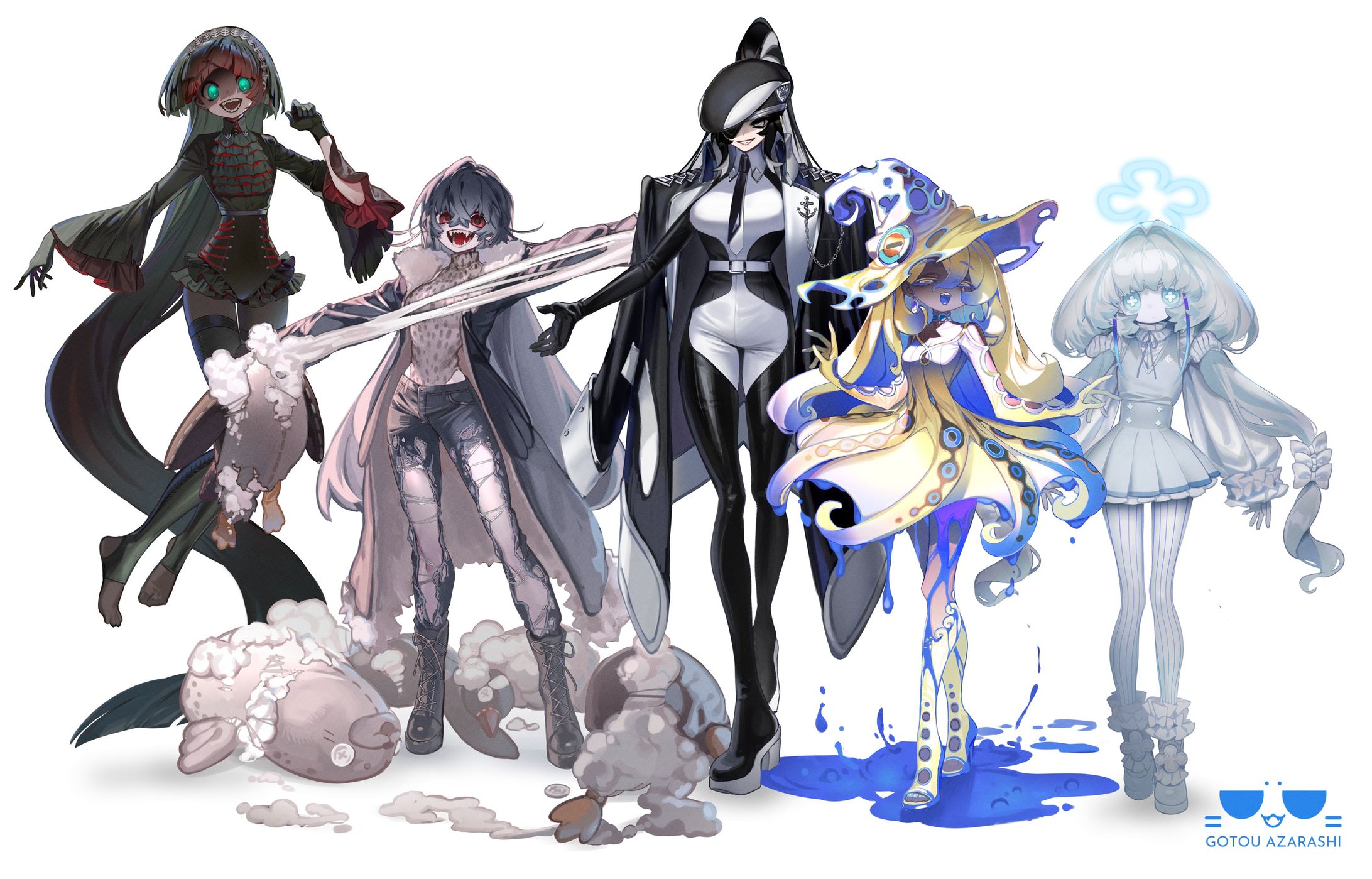 海洋生物擬人化　立ち絵-1