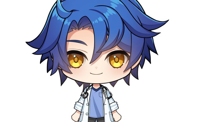 医晴ジンさま　SDモデル素体イラスト