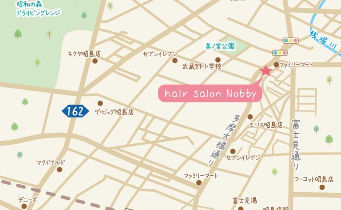 ヘアサロンのマップデザイン