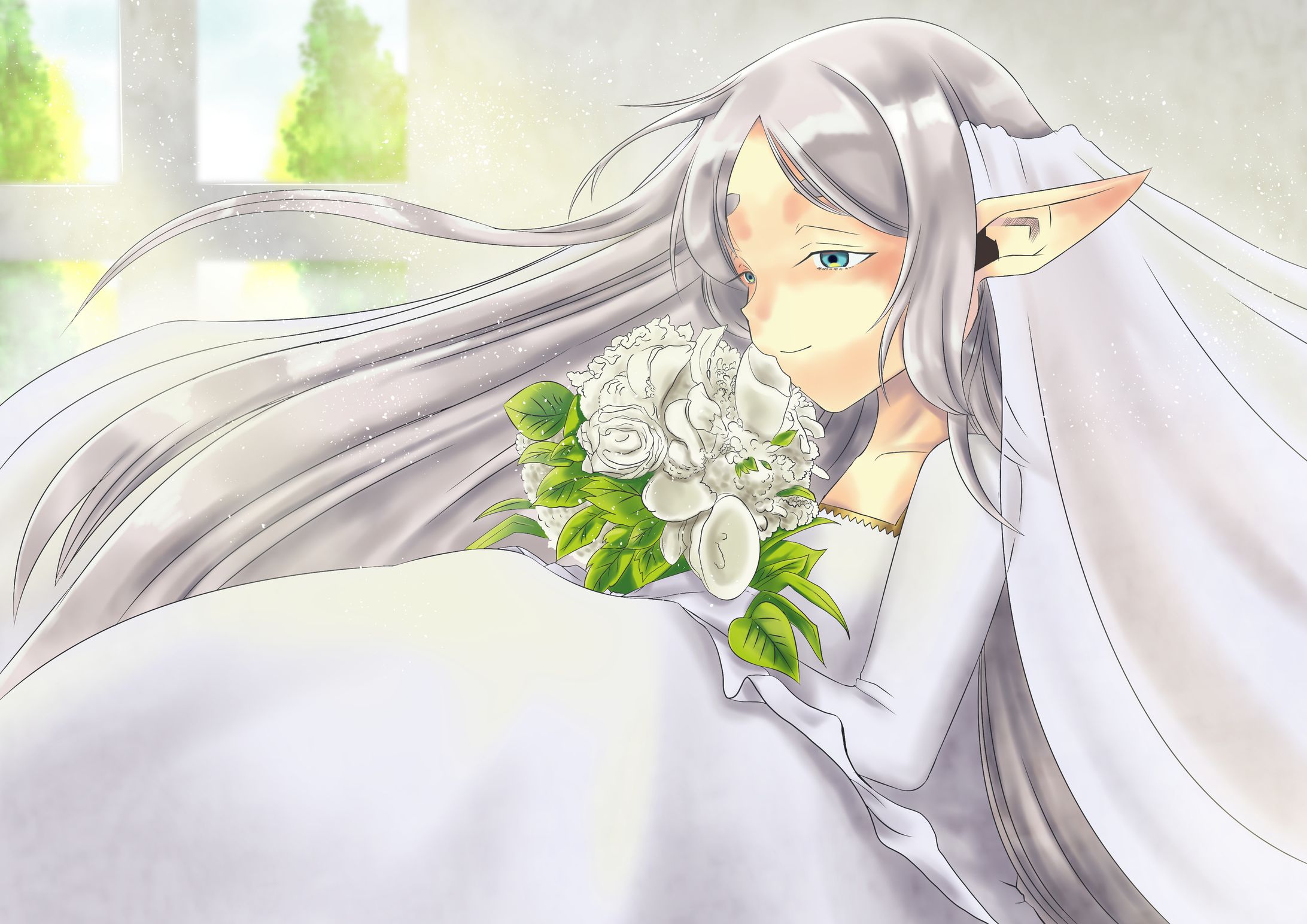 二次創作 葬送のフリーレン 花嫁姿-1