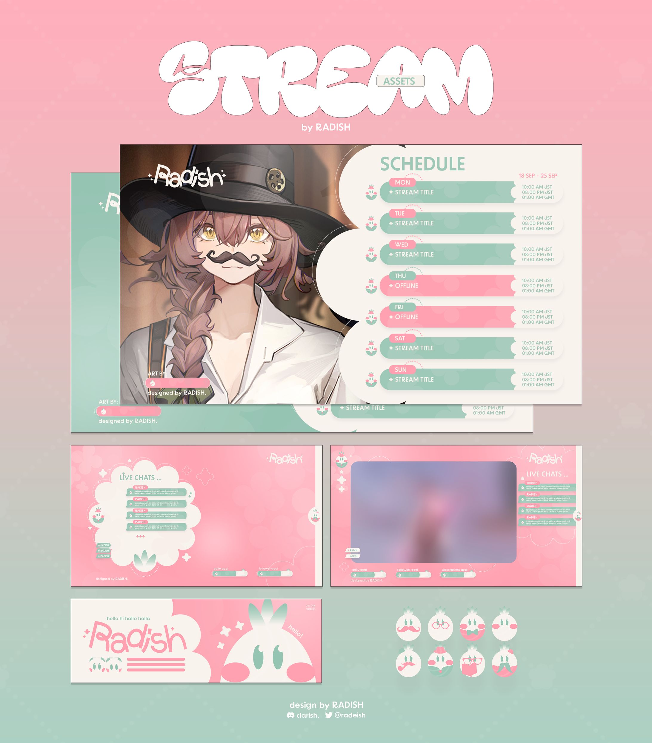 Radish Themed Streaming Assets -1