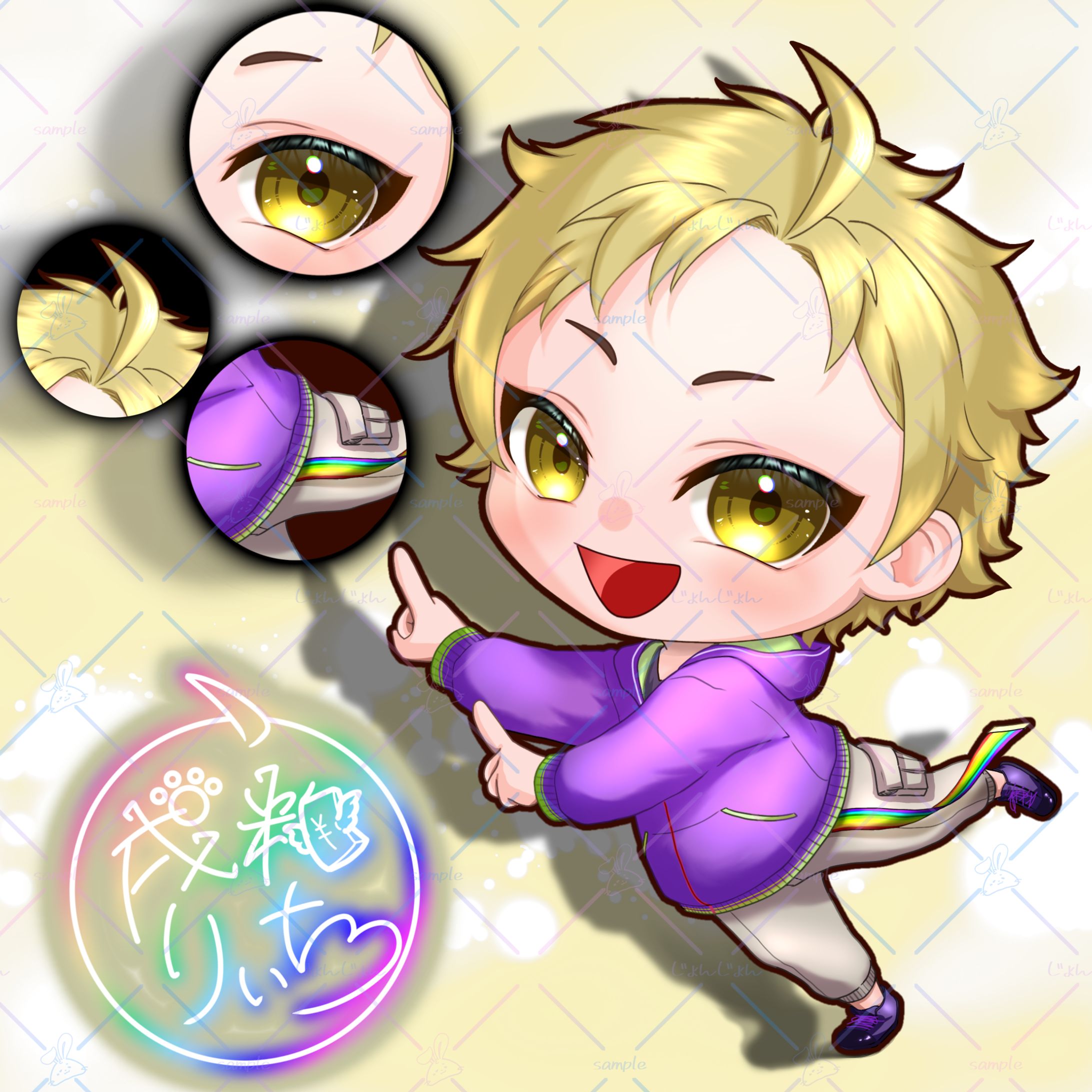 IRIAMライバー戌粕りぃち様SDイラスト-1