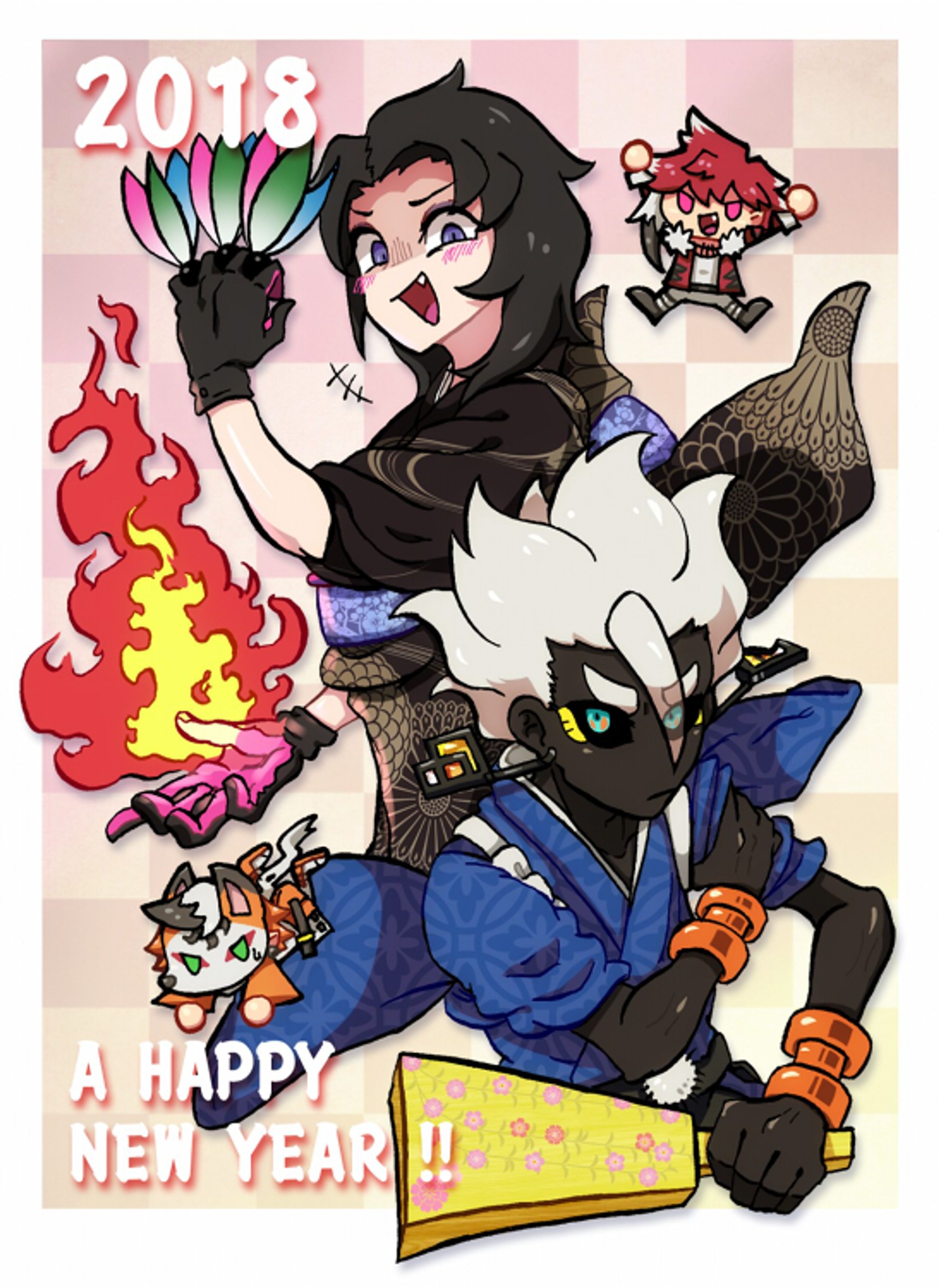 二次創作　2019年賀状-1