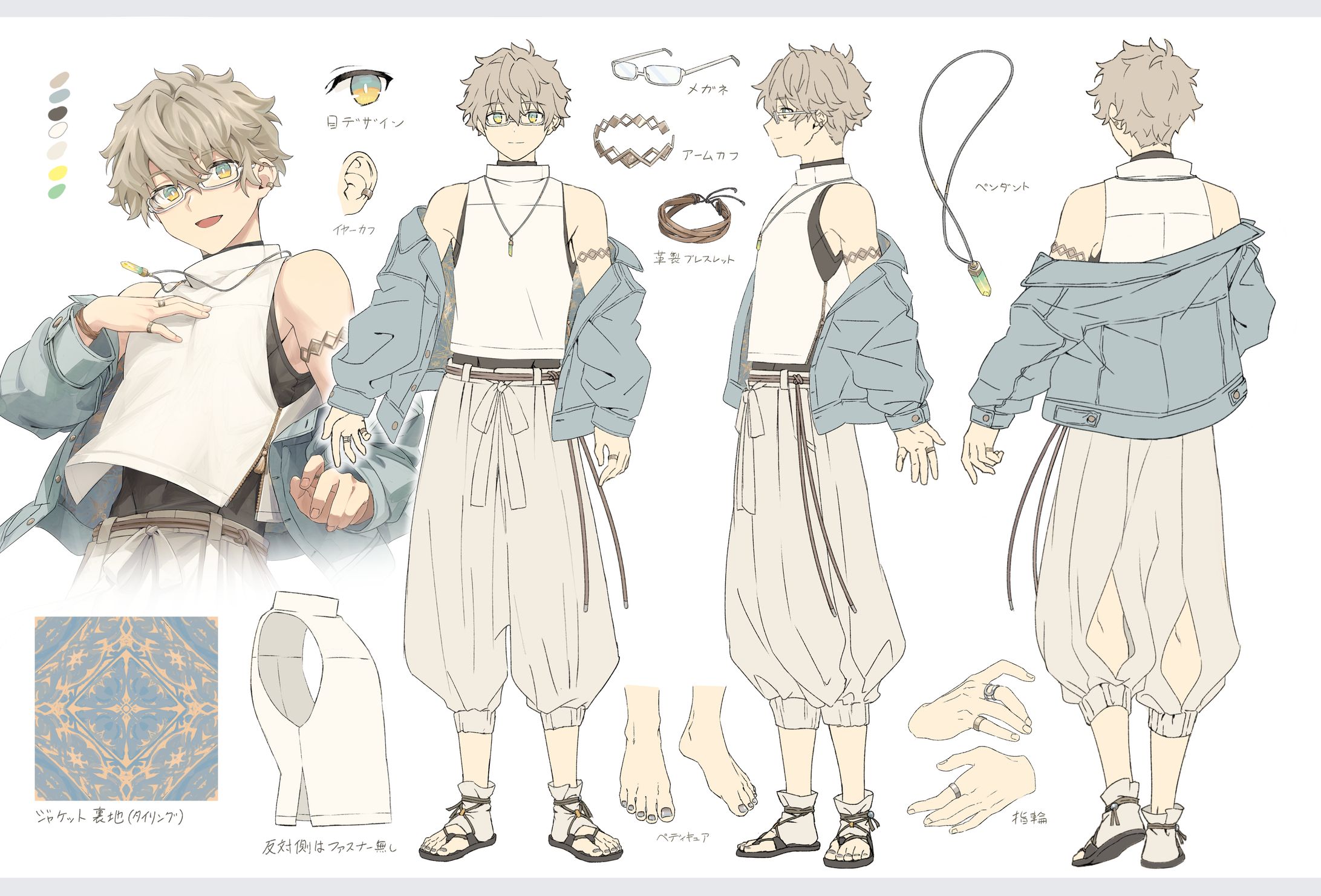 キャラクターデザイン制作（立ち絵 / 三面図 / 表情差分）-1