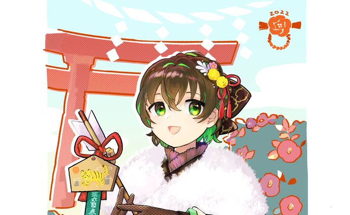 ことりゆうい様　お正月立ち絵