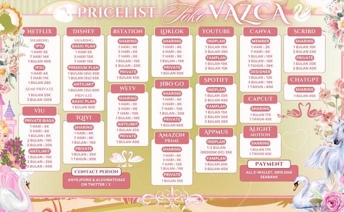 pricelist design、cbuni