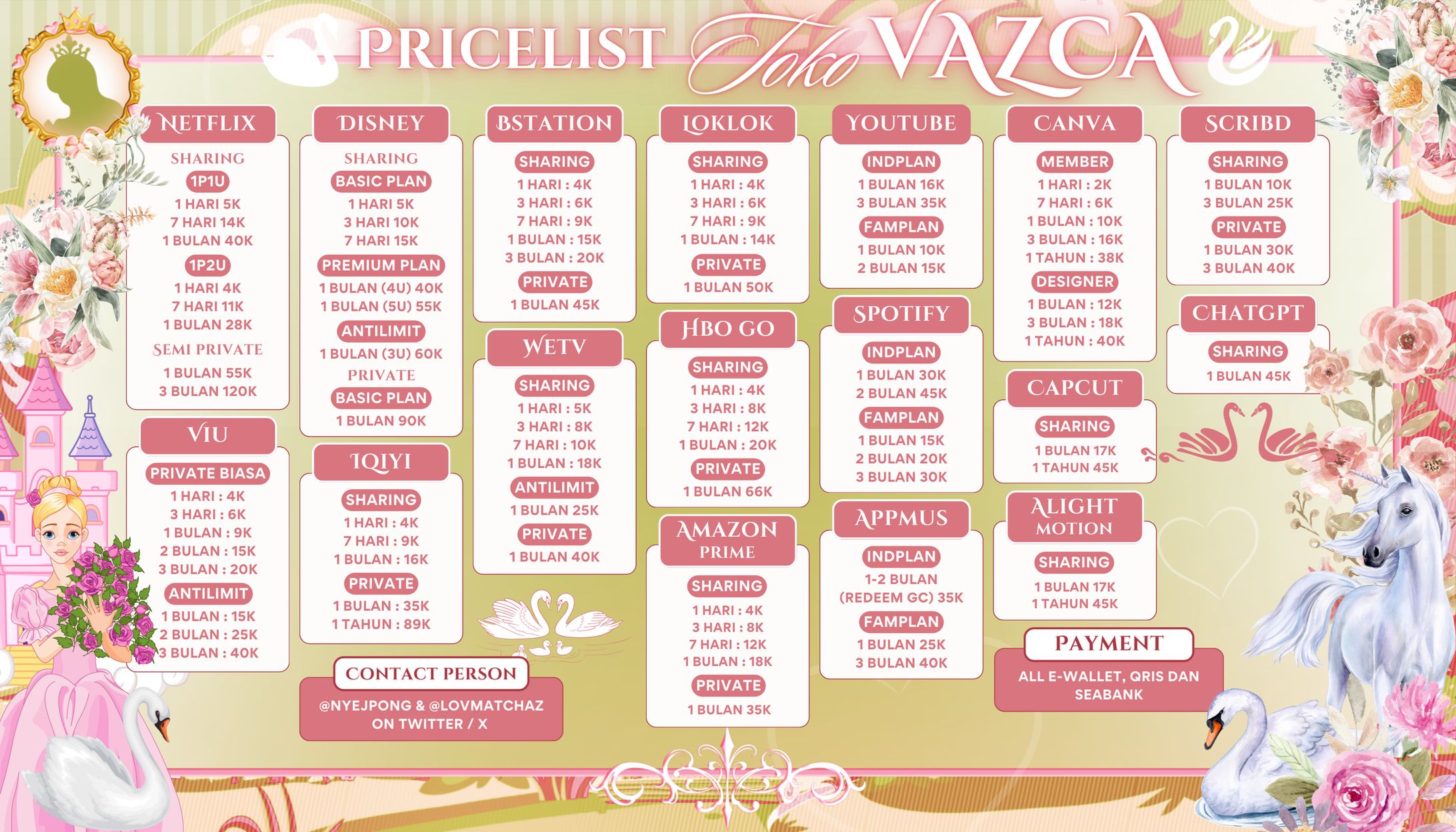 Custom Pricelist and Testimoni Template-1
