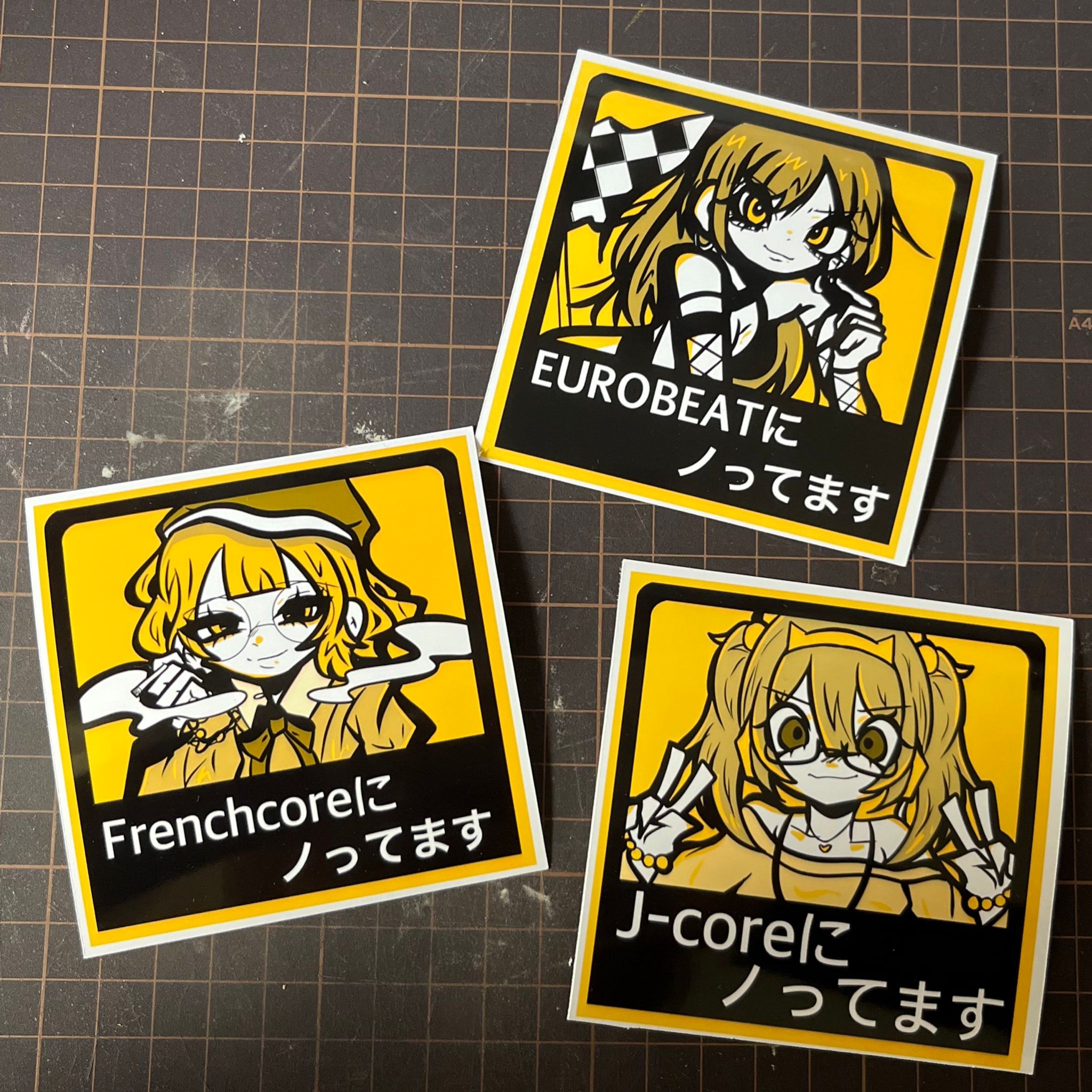 EUROBEAT/Frenchcore/J-Coreにノってますステッカーシリーズ2-1
