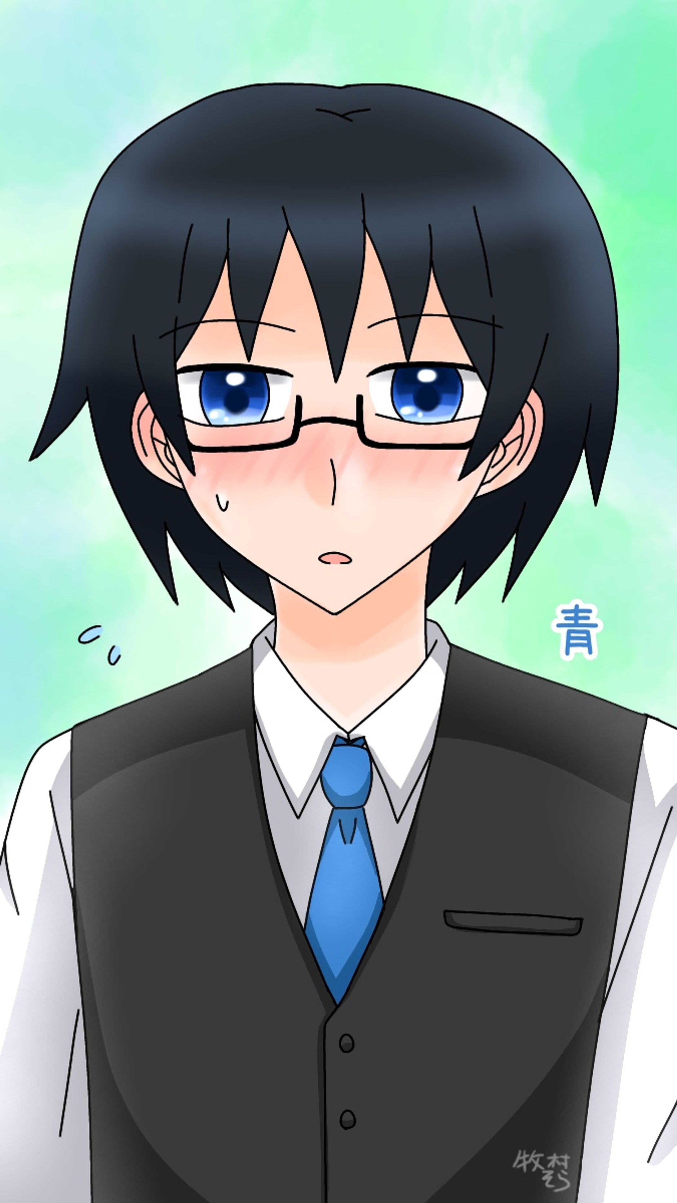 カフェ制服青くん-1