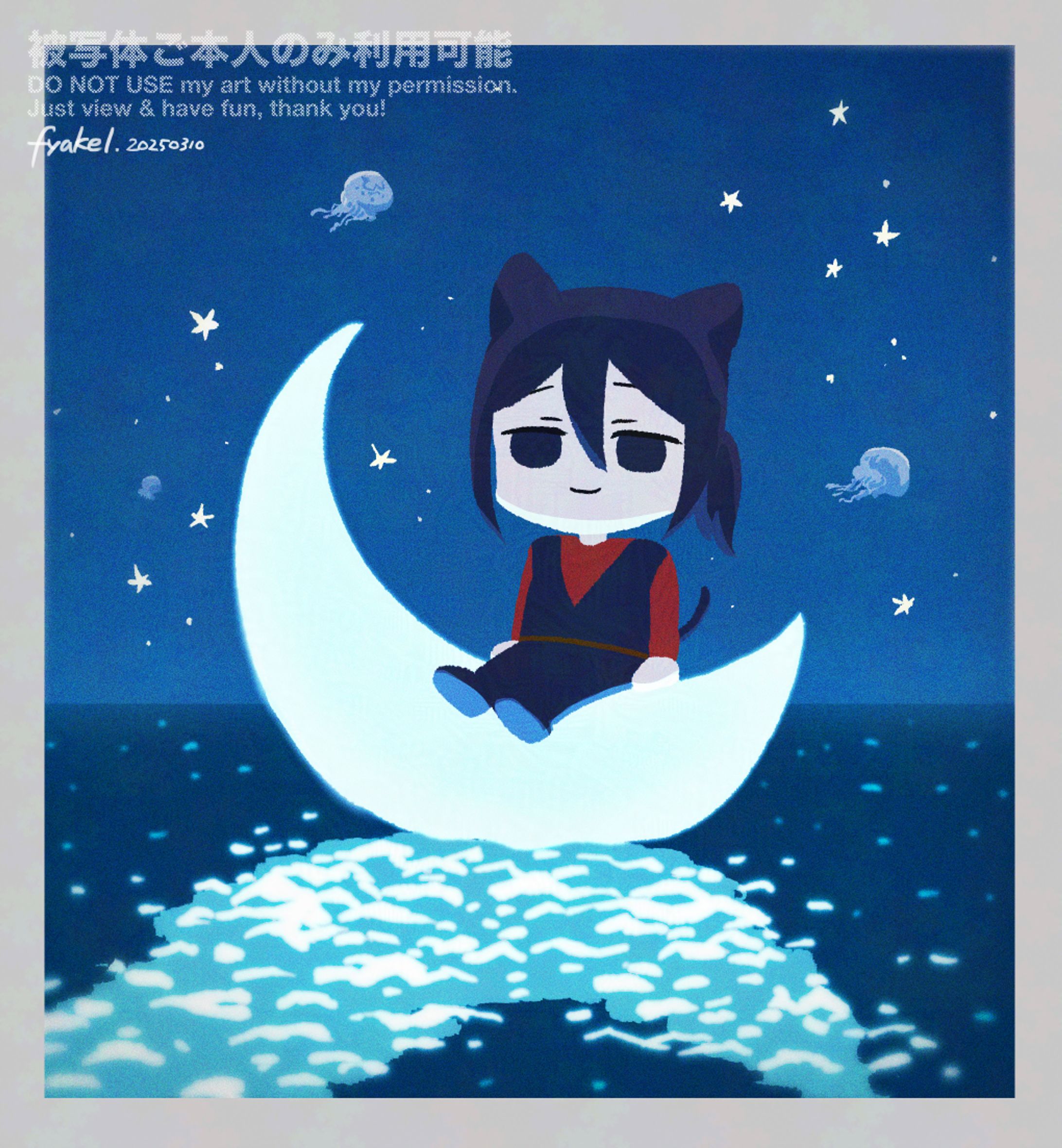 空想料理店店長蟹さんのファンアート（線なしイラスト）-1