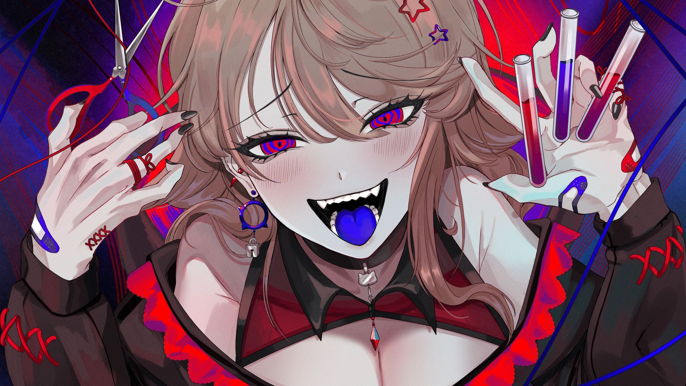【イラスト】vtuberアライネコ_キュートなカノジョ歌ってみたイラスト-1