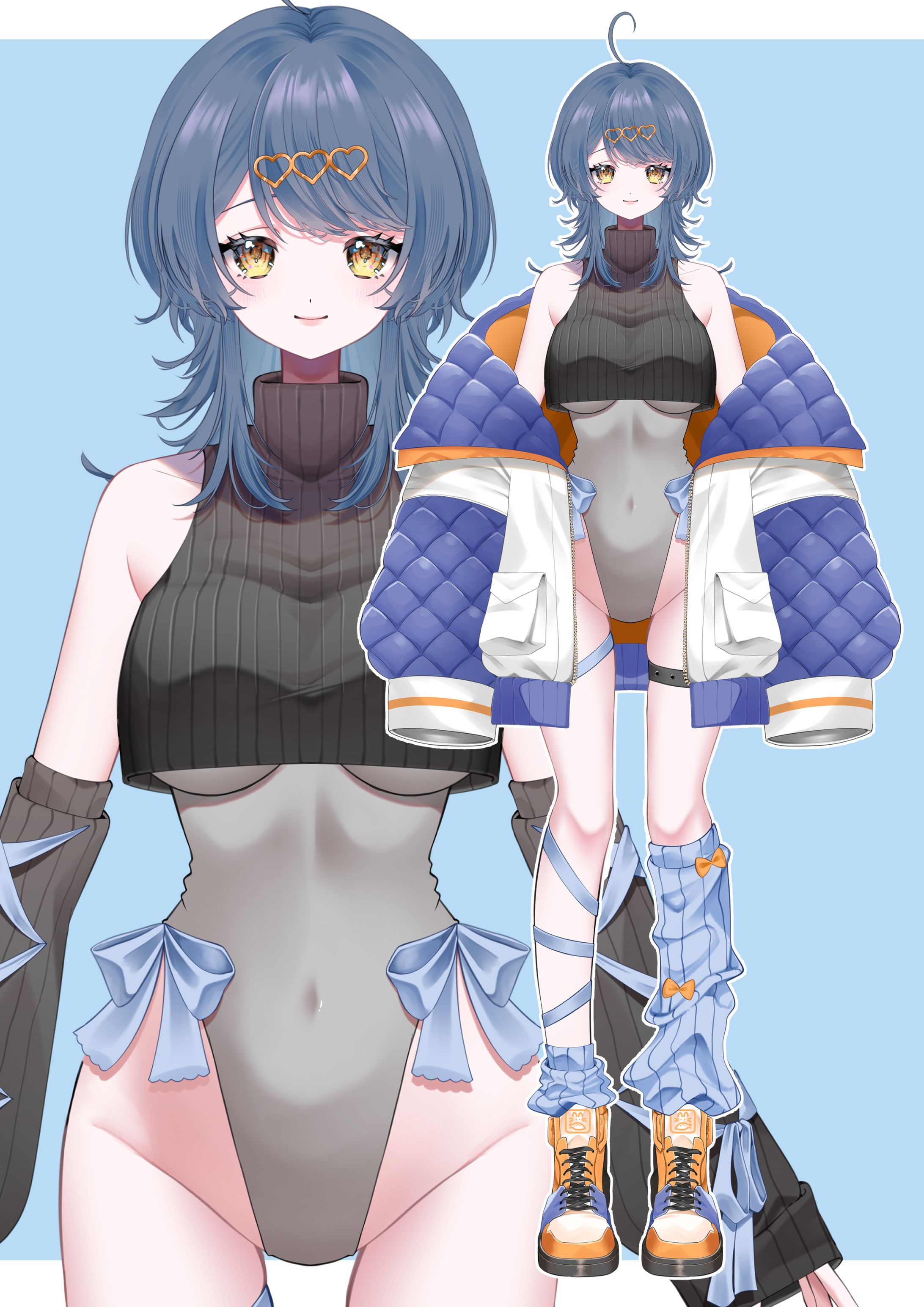 Live2D　青髪のお姉さん-1