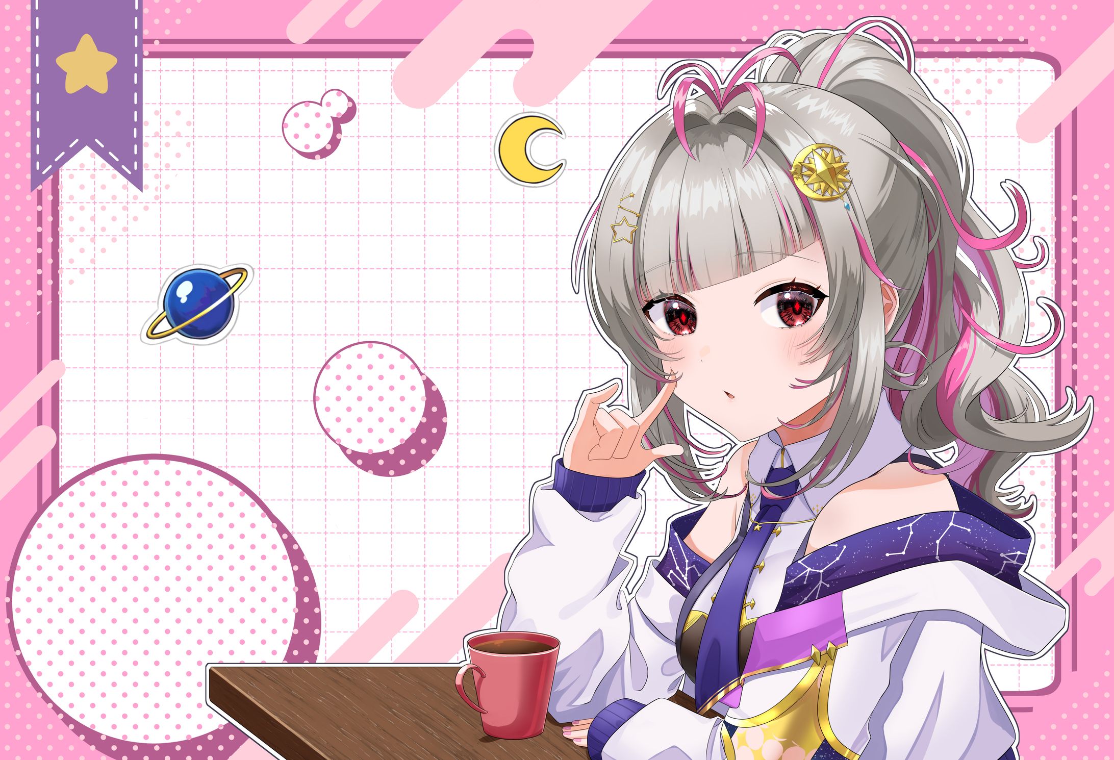 【グッズ用イラスト】彩星つむぎ様-1