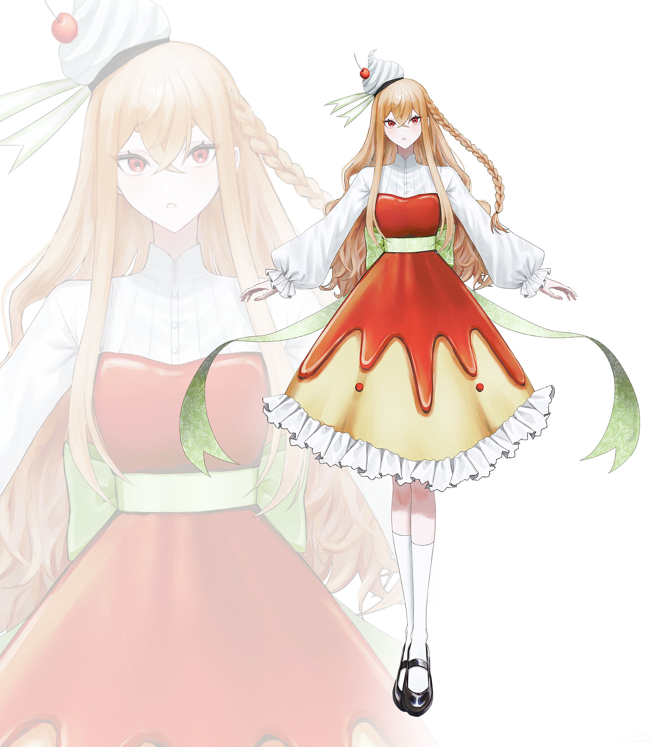 プリン　擬人化　立ち絵-1