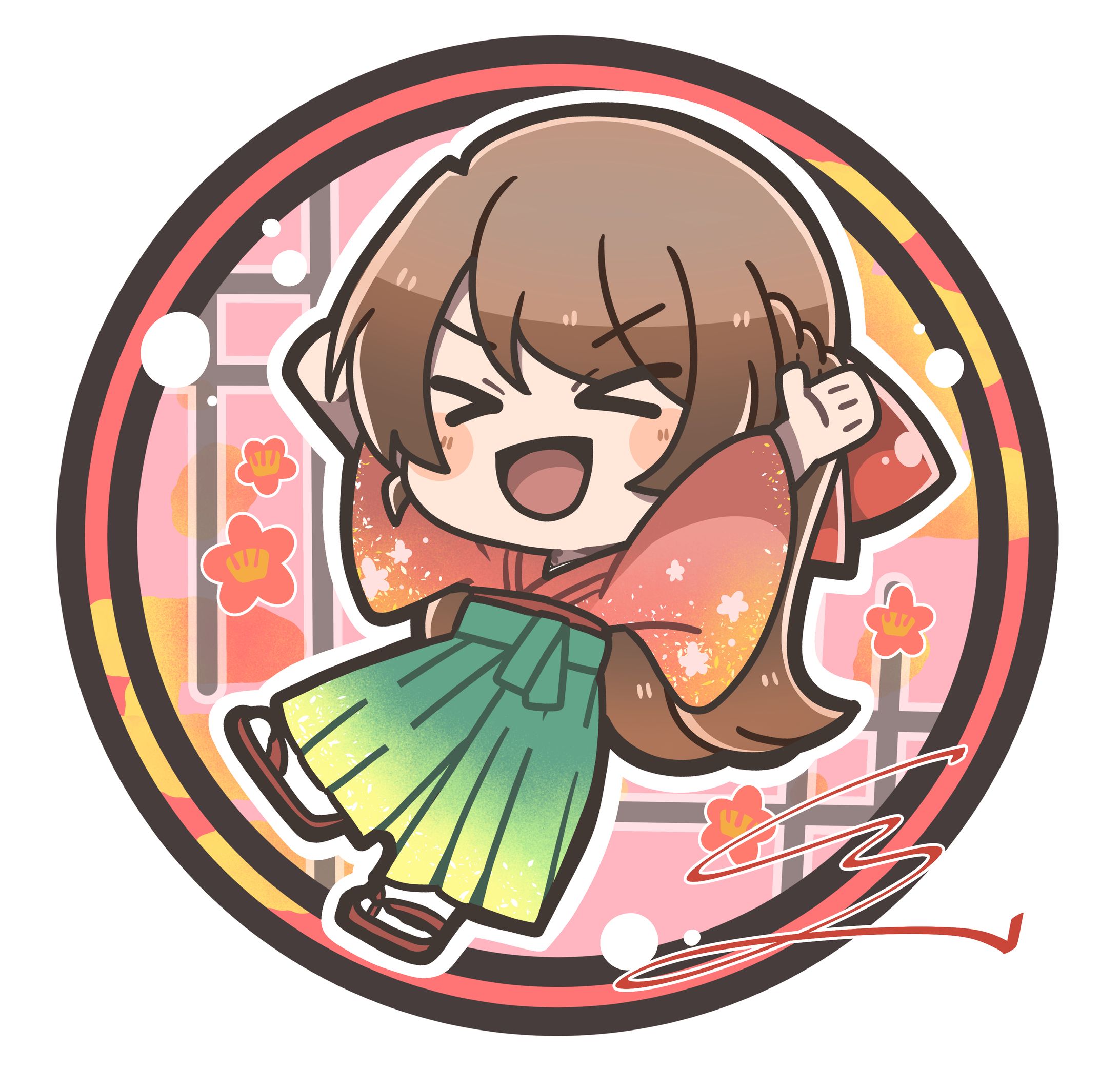 【創作】缶バッジ用SDイラスト-1