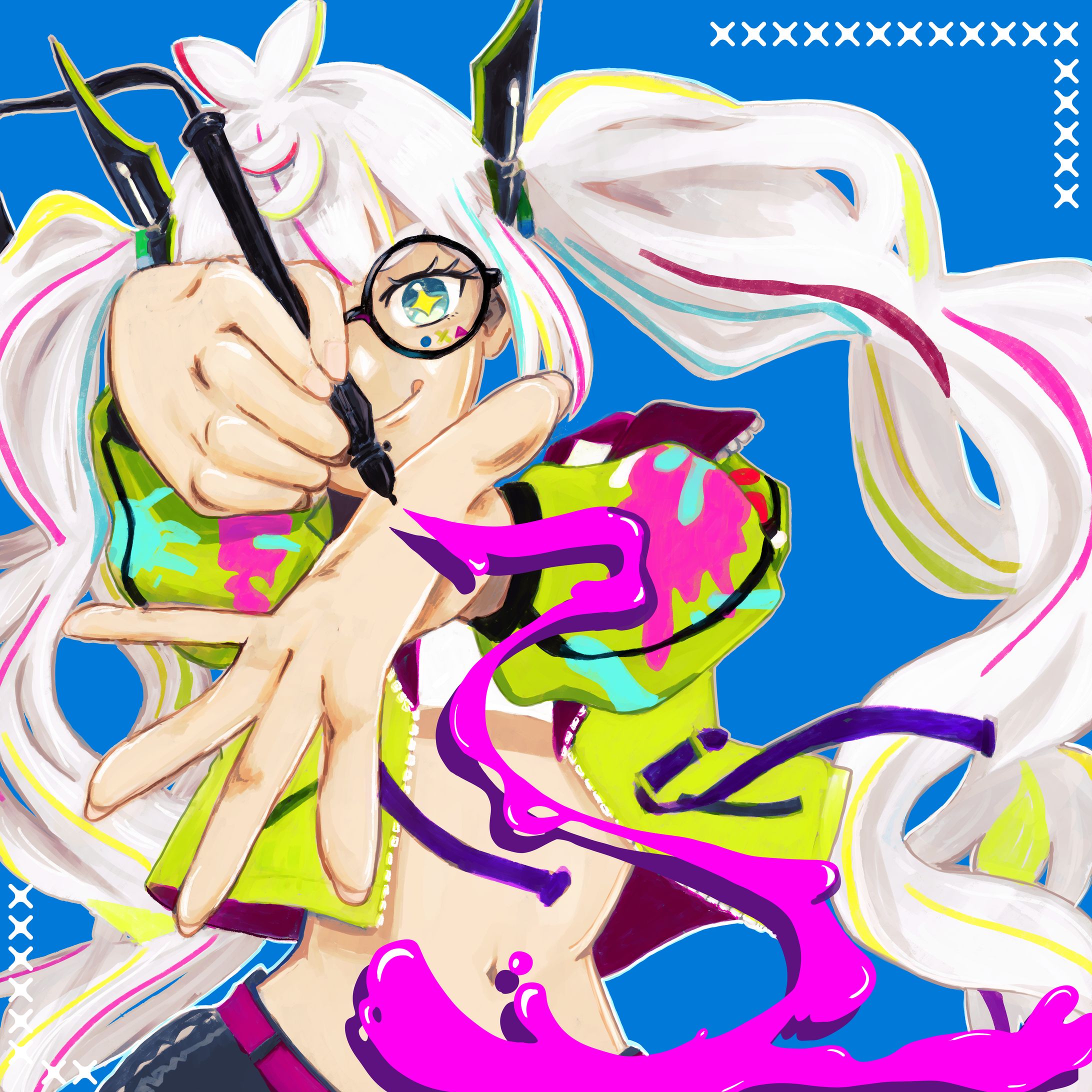 【イラスト】社内コンペ用イラスト「夢を描く！」-1