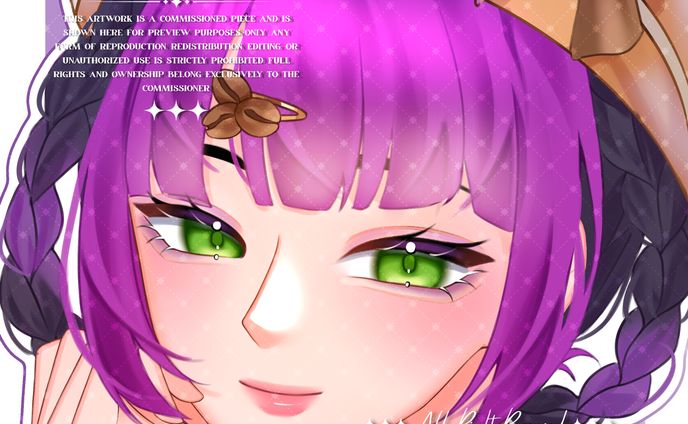 Headshot Commission for @Lhexra on Vgen