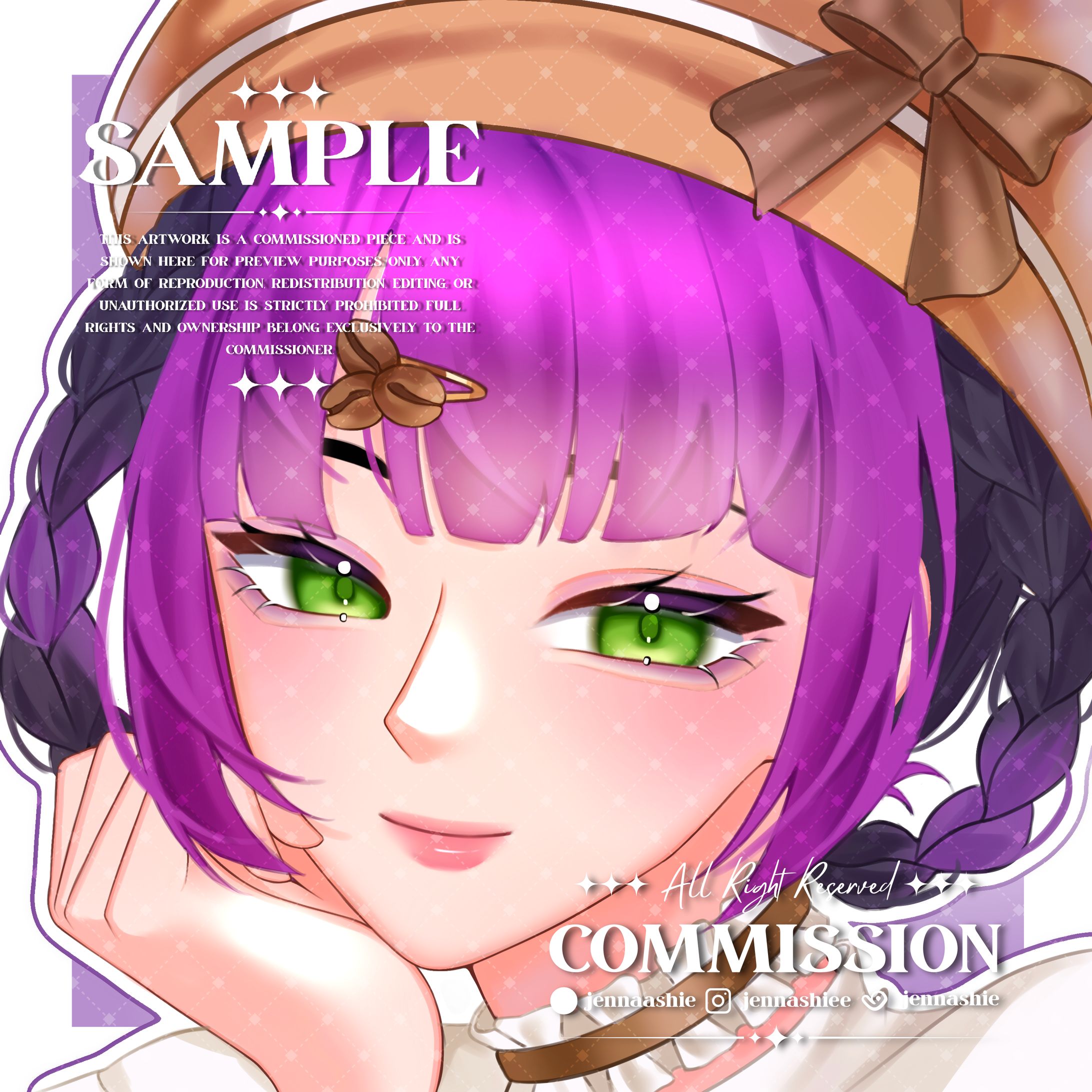 Headshot Commission for @Lhexra on Vgen-1