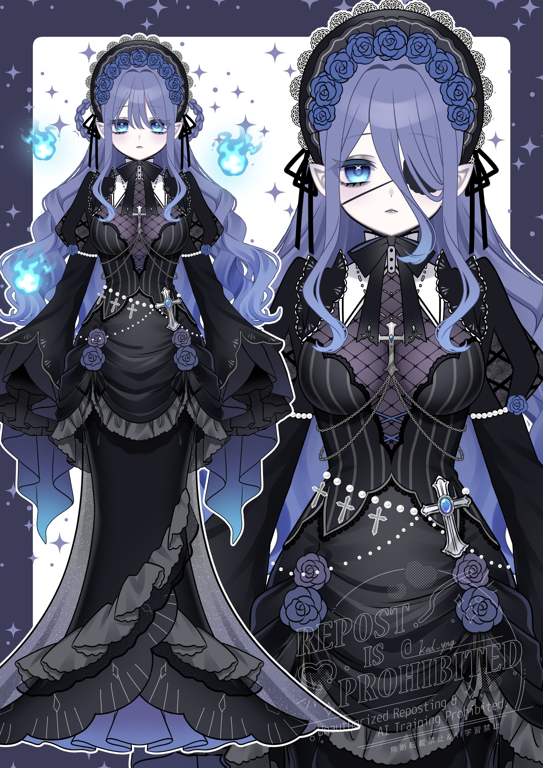 【オリジナル】※ラフ）ウィルオウィスプ擬人化-1