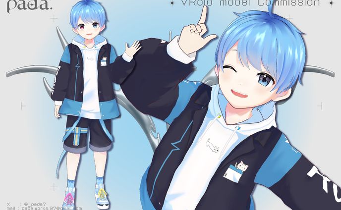 VRoid 3D model / ろねくん