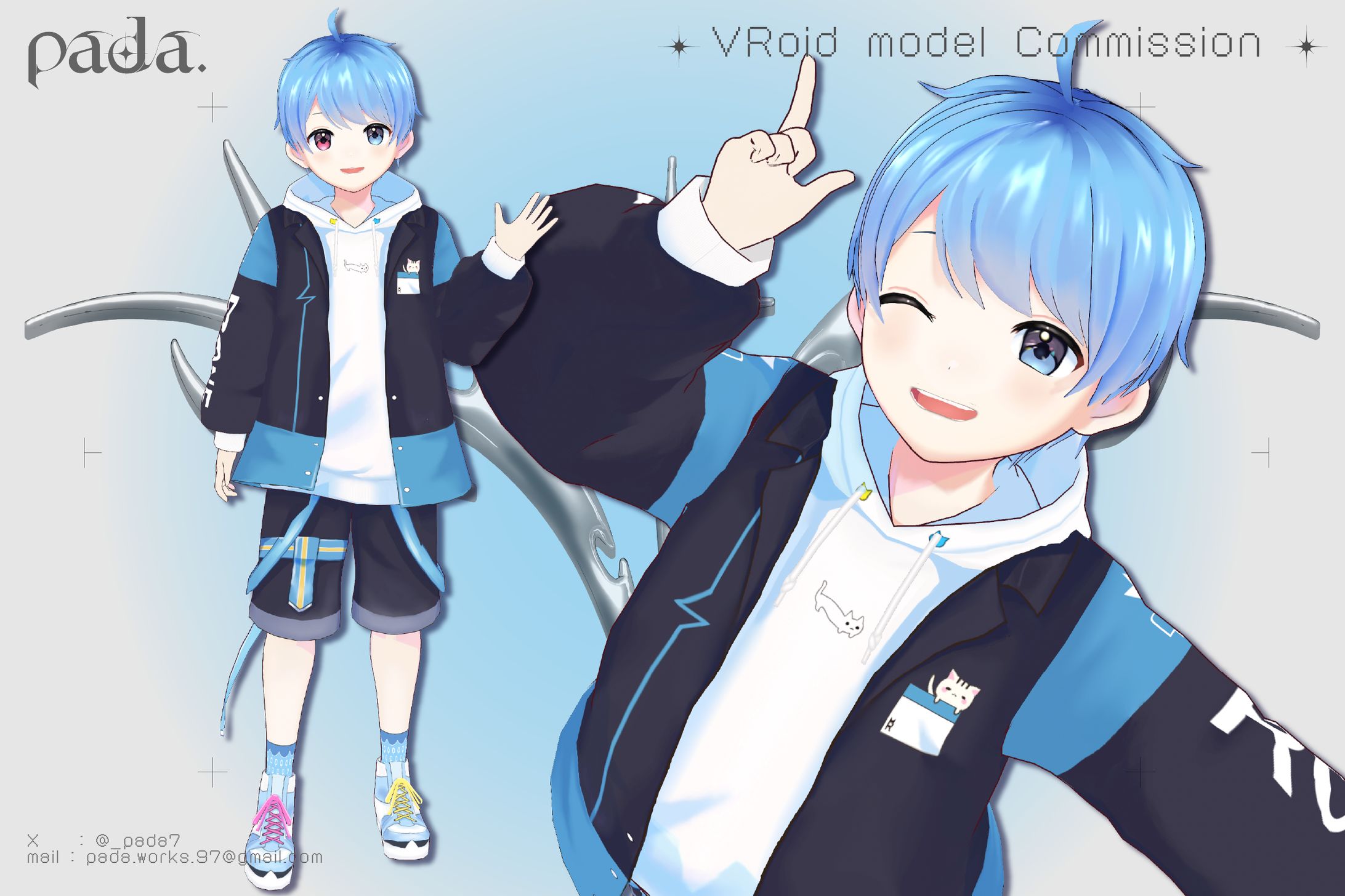 VRoid 3D model / ろねくん-1