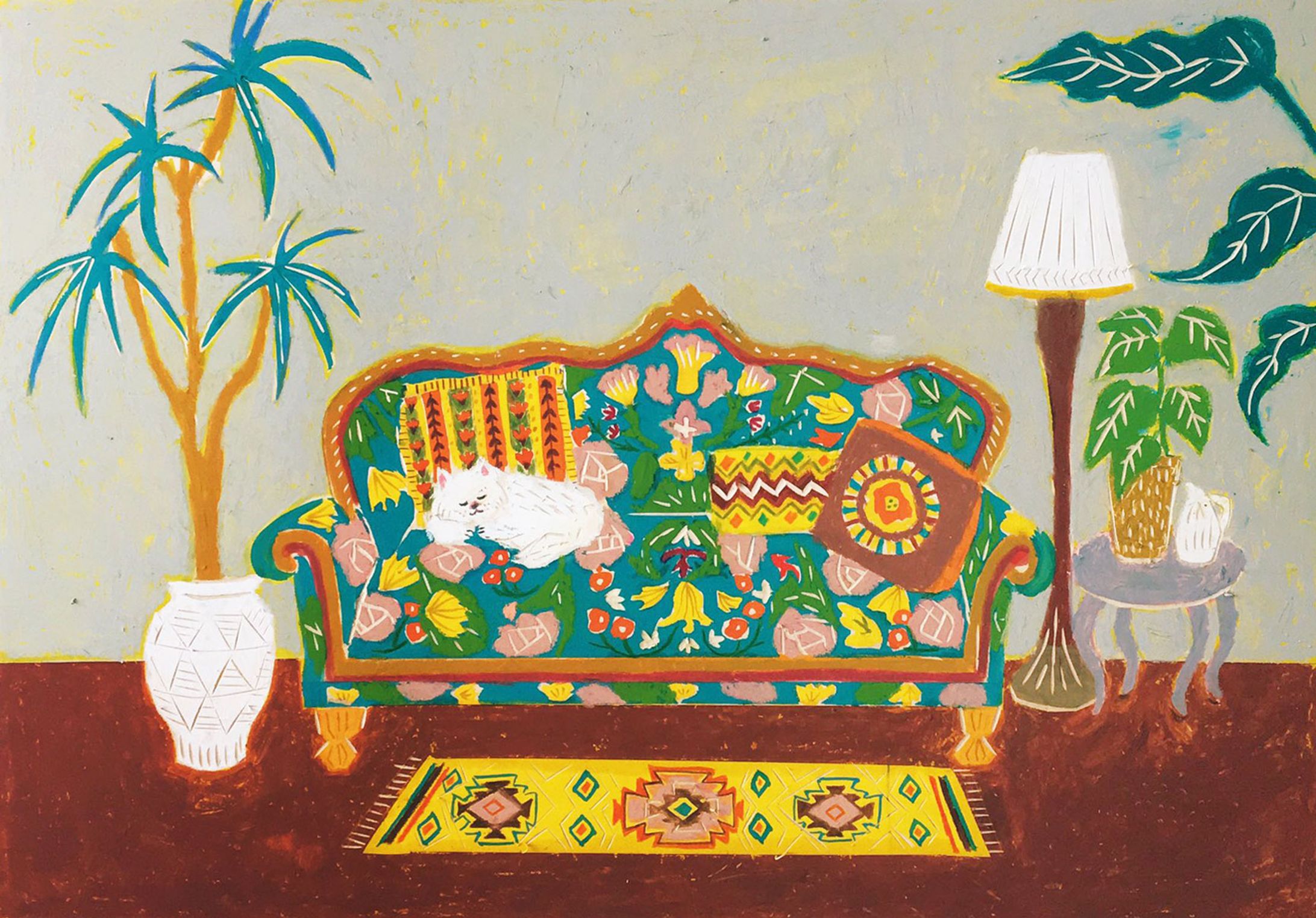 ソファとねこ-1