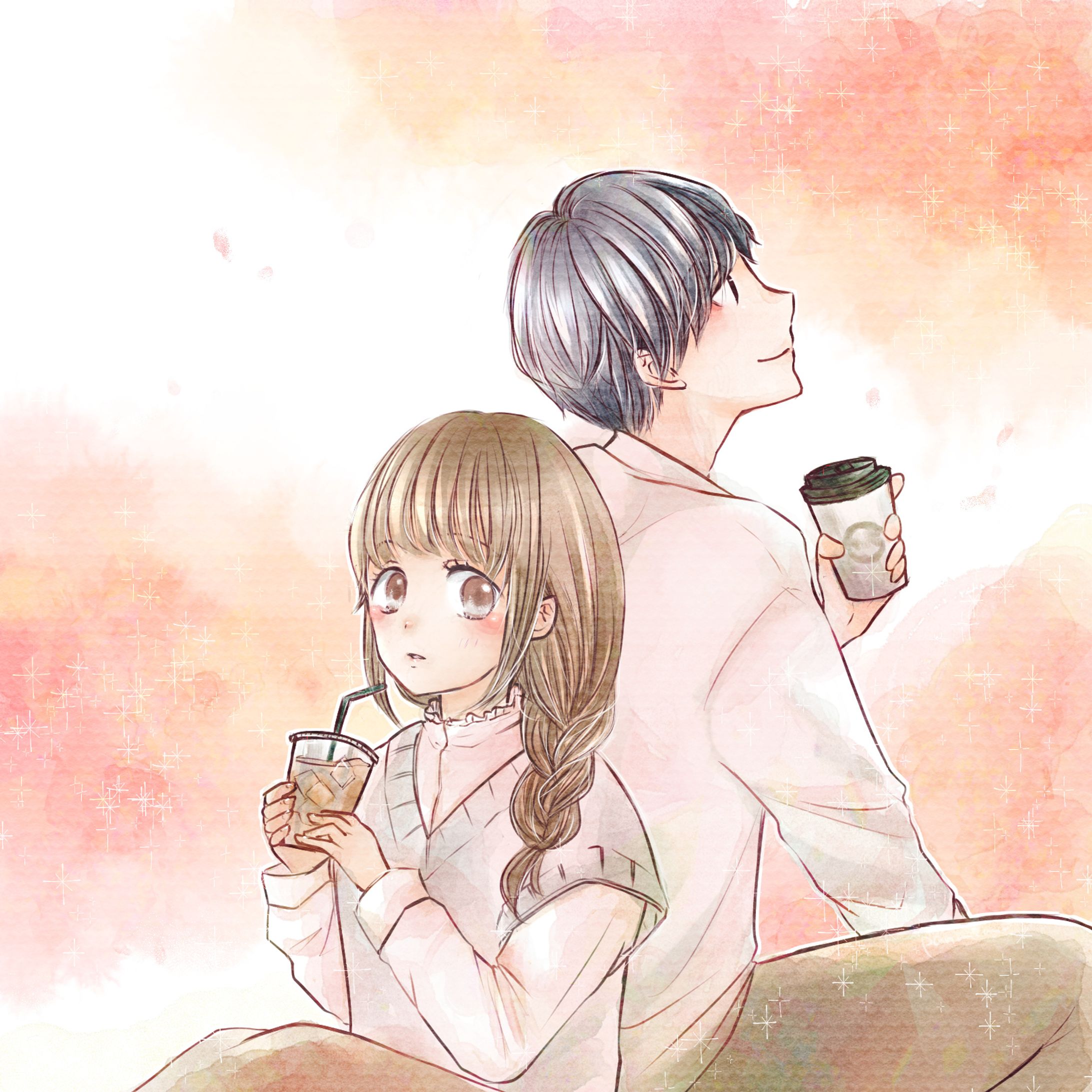 カップルイラスト　4月-1