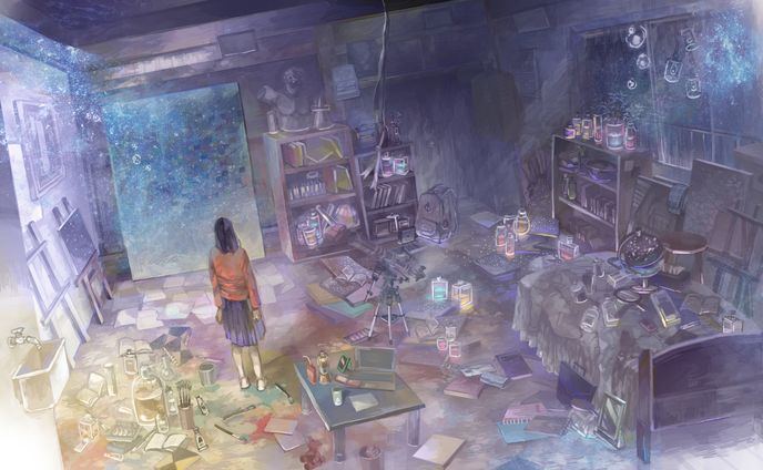 絵を描く、ポスターデザイン