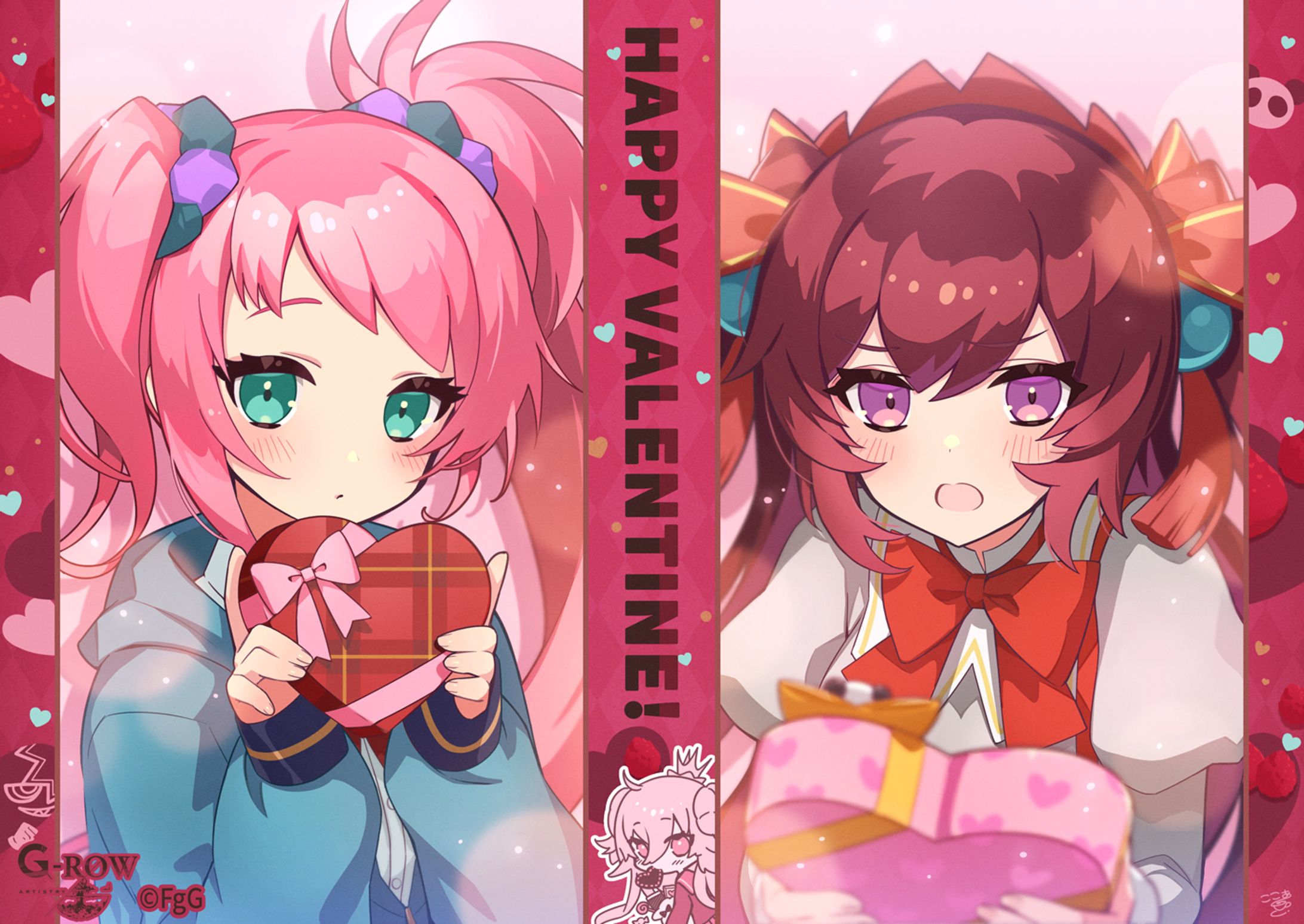 G-ROW ARTISTRY▶SNS投稿用ファンキルバレンタインイラスト(ここあ名義)-1