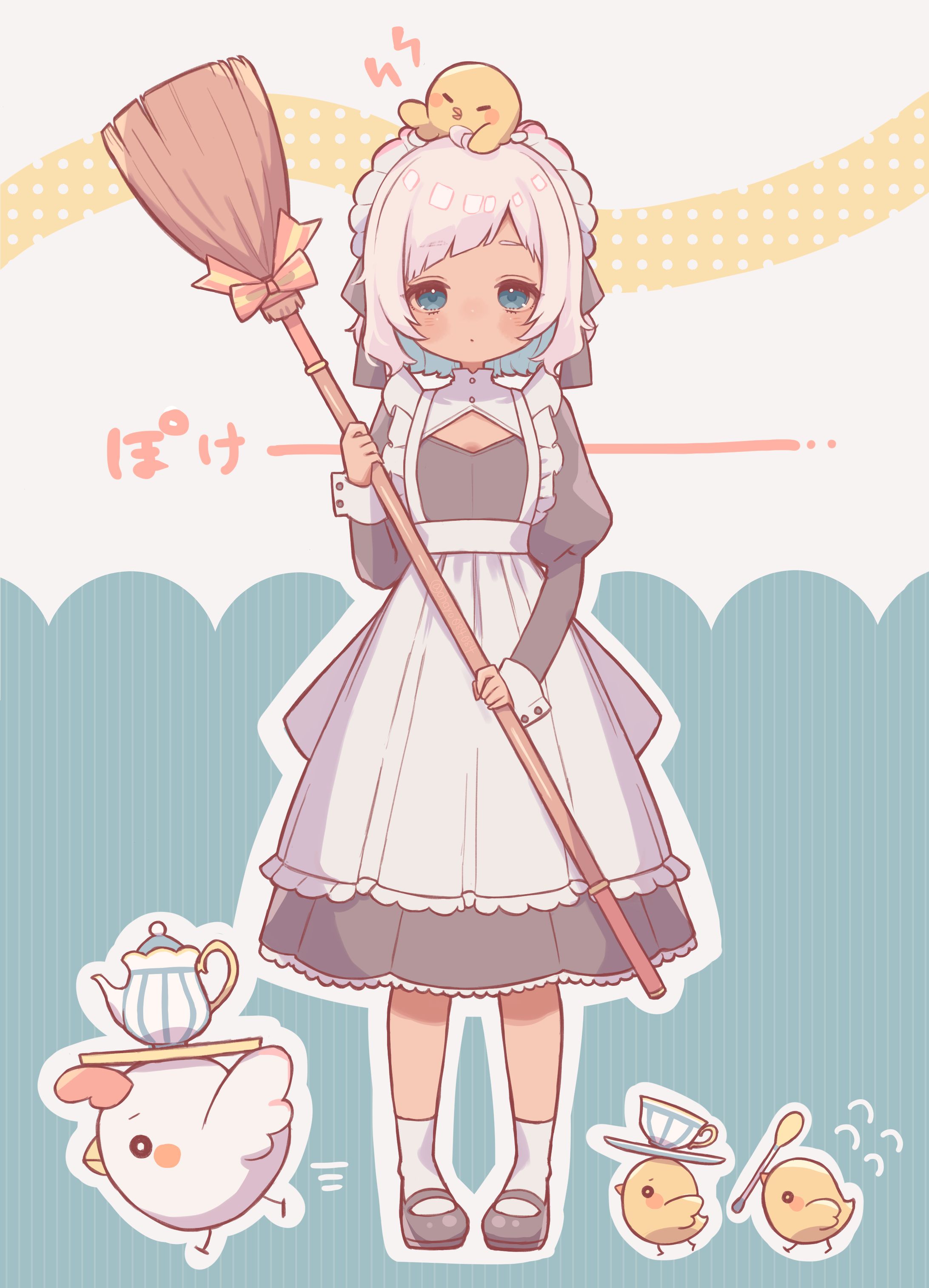 創作絵　働かないメイド-1