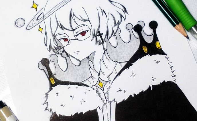 Long time no post but here I am (I'm not dead y'all).
.
It's been a month I didn't draw so I feel rusty right now. Anyways, I revamped the design of Shiro. Do you like it?. .
.
.
.
#artwork #illustration #art #drawing #oc #originalcharacter #inkart #pendrawing #inkdrawing #micron #artoninsta #characterdesign #traditionalart #beepblopocs #artistoninstagram #hiatusthatnooneask