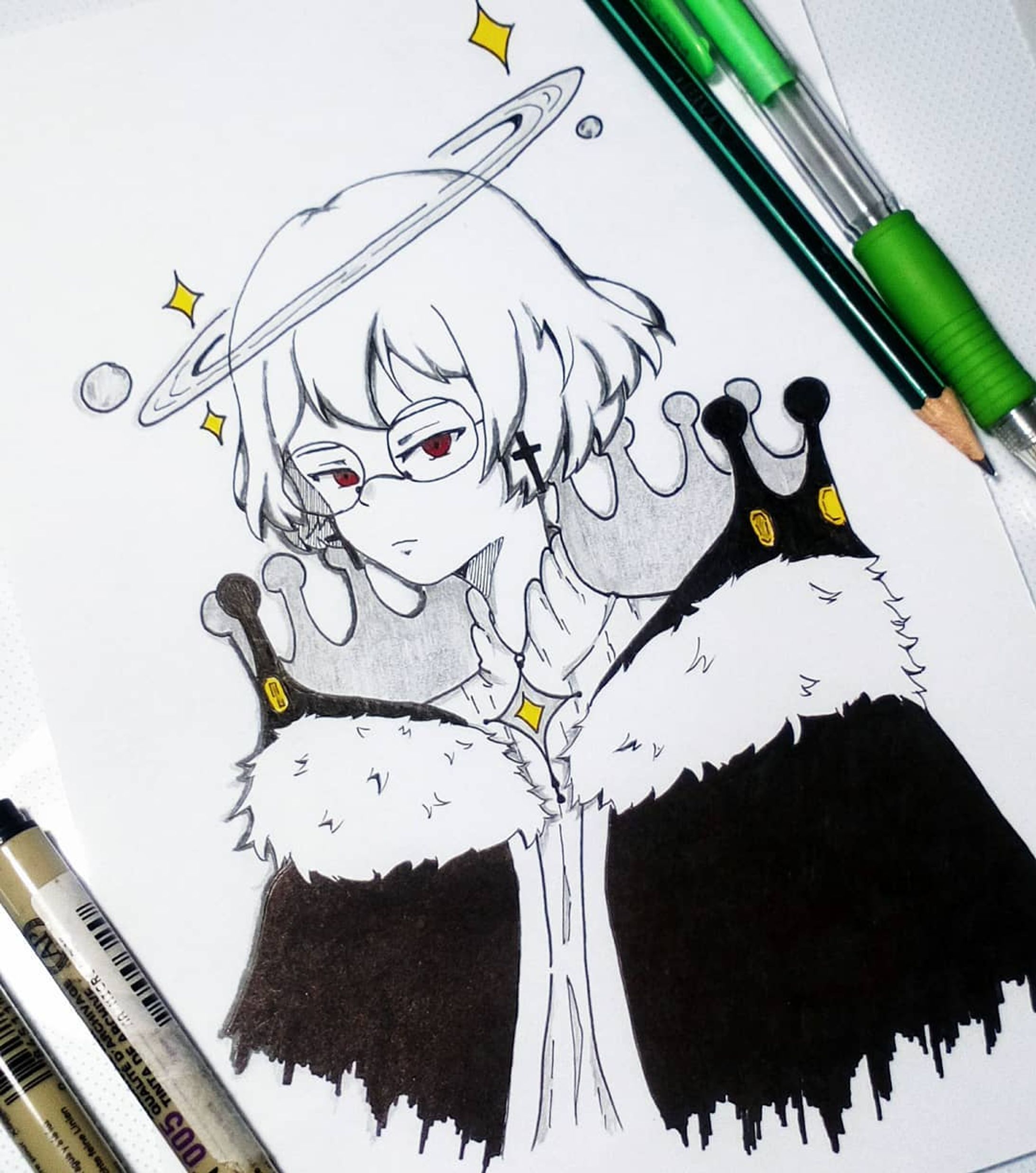 Long time no post but here I am (I'm not dead y'all).
.
It's been a month I didn't draw so I feel rusty right now. Anyways, I revamped the design of Shiro. Do you like it?. .
.
.
.
#artwork #illustration #art #drawing #oc #originalcharacter #inkart #pendrawing #inkdrawing #micron #artoninsta #characterdesign #traditionalart #beepblopocs #artistoninstagram #hiatusthatnooneask-1