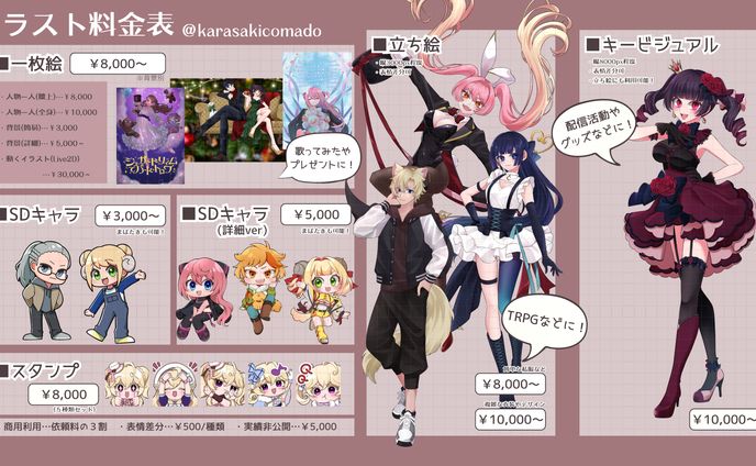 イラスト料金表