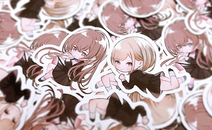 【COMITIA144】オリジナルミニキャライラスト（ステッカー）