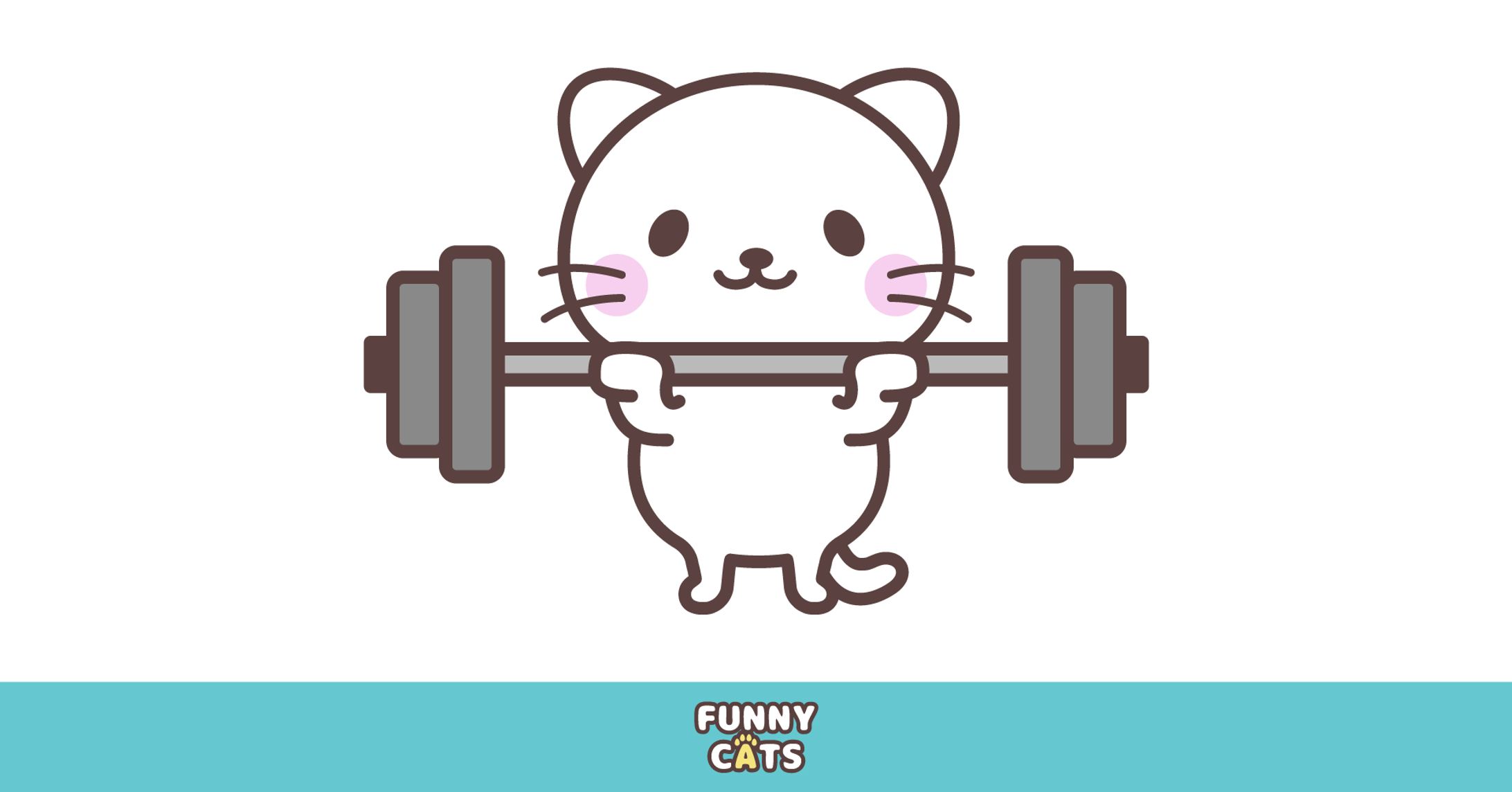 筋トレする猫-1