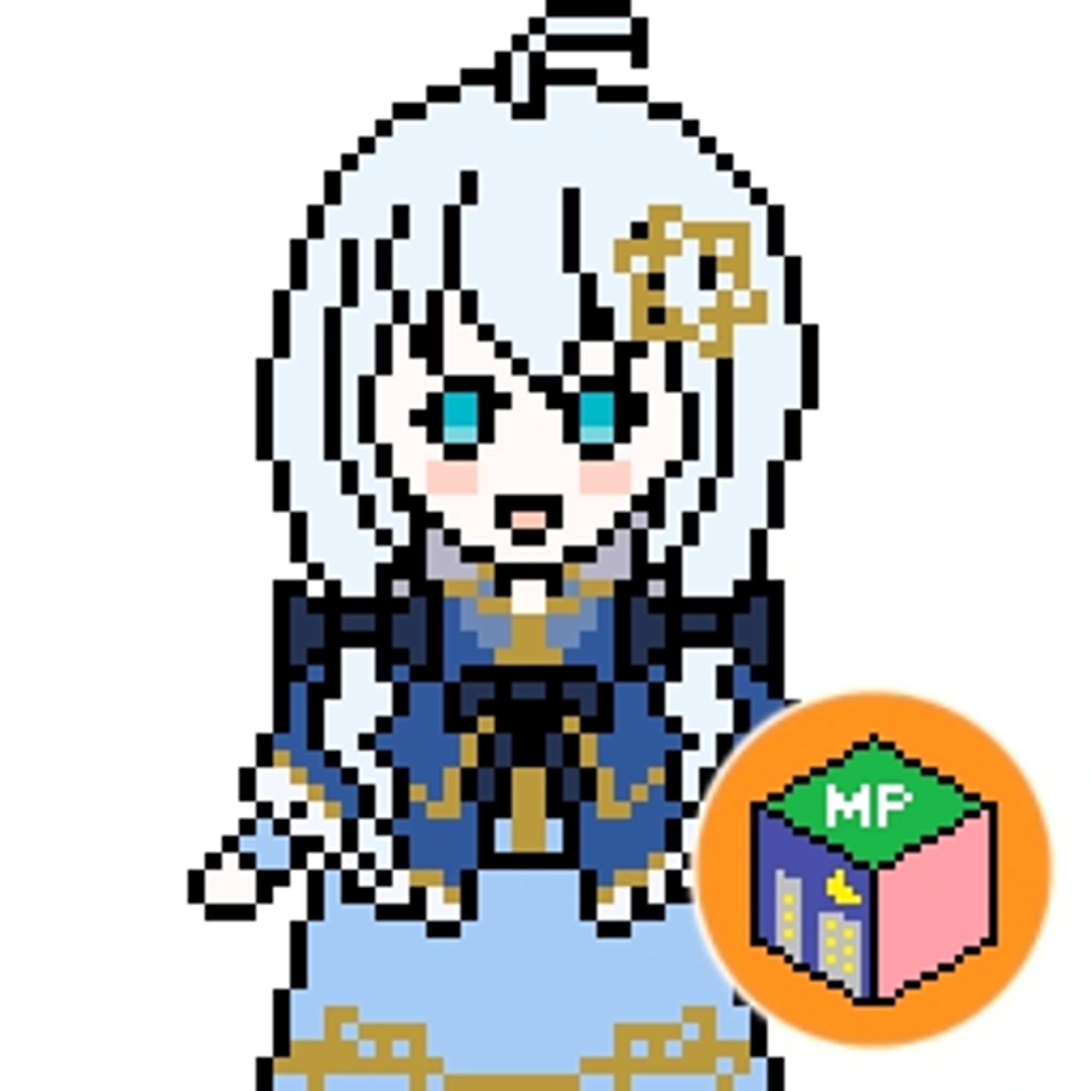 VTuberドット絵ファンアート(真白ユキ・杜琴みんと)-1