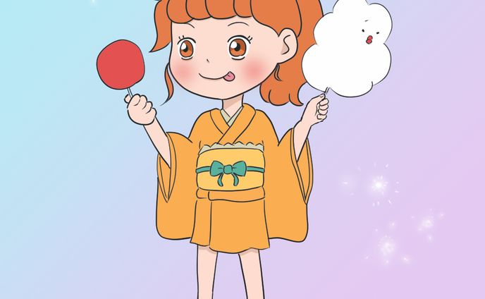 お祭りを楽しむ女の子