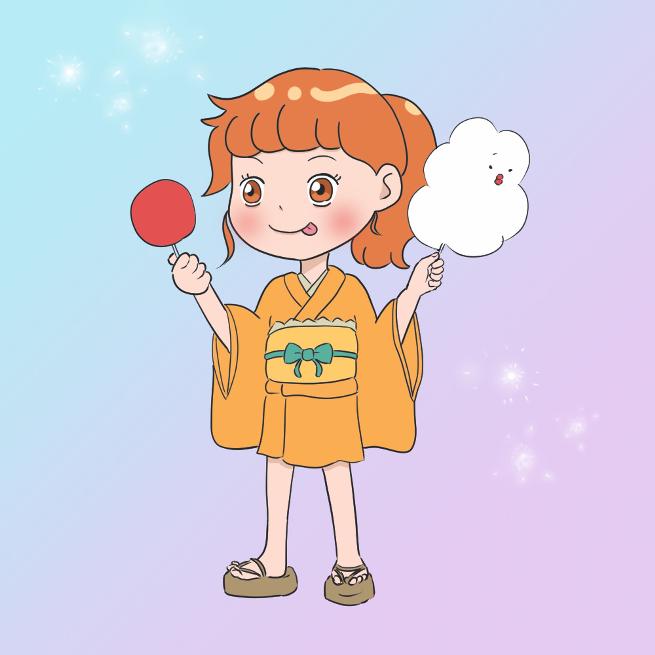 お祭りを楽しむ女の子-1