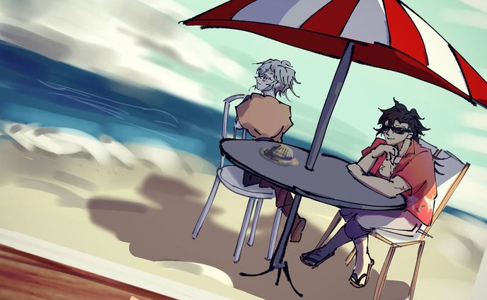 𝐒𝐮𝐦𝐦𝐞𝐫😎⛱Yoru / Heiling#イラスト #イラストグラム #illustration #創作 #ibispaintx #ibispaint #一次創作 #オリジナルキャラ #オリキャラ #illust #夏 #summer #Lunetranger