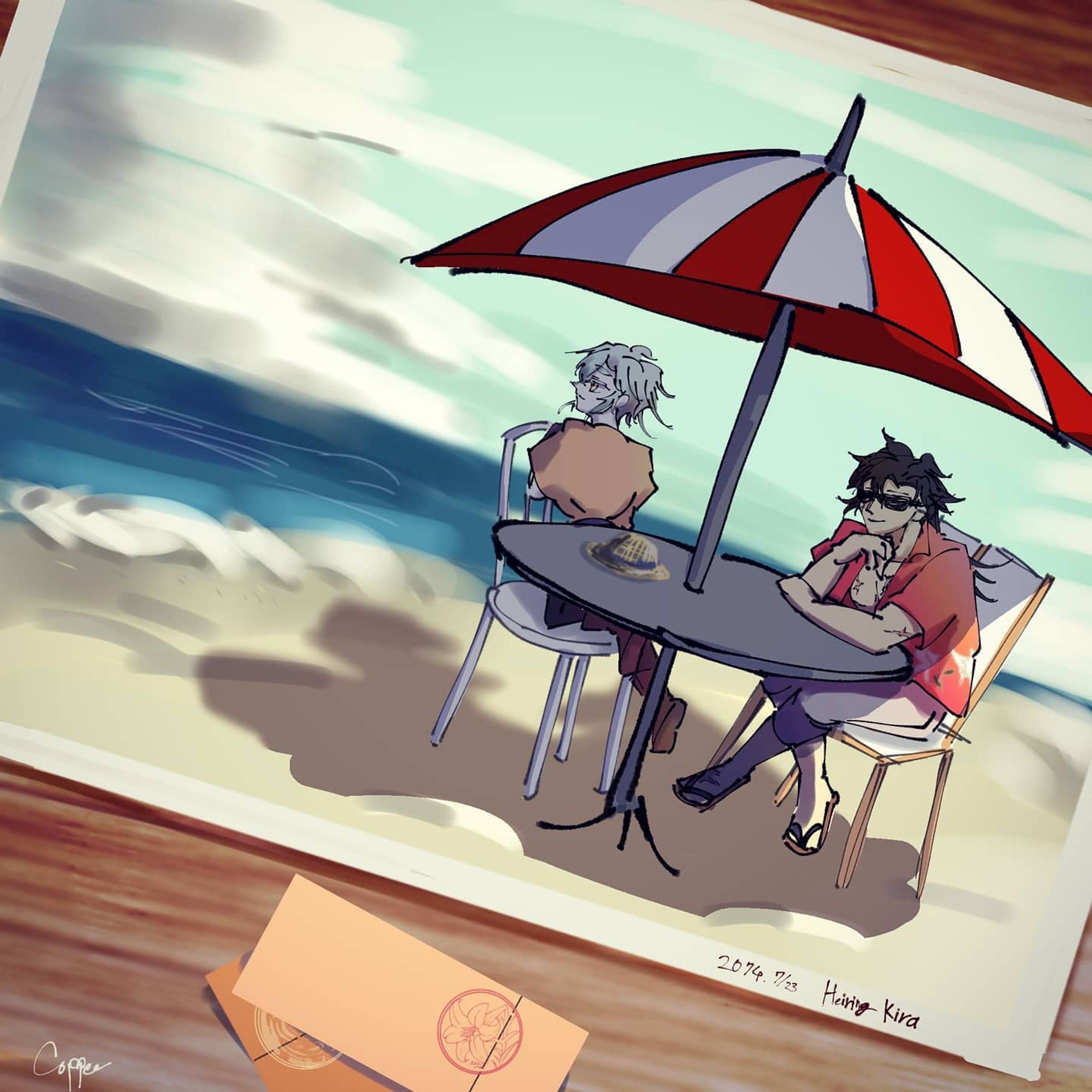 𝐒𝐮𝐦𝐦𝐞𝐫😎⛱Yoru / Heiling#イラスト #イラストグラム #illustration #創作 #ibispaintx #ibispaint #一次創作 #オリジナルキャラ #オリキャラ #illust #夏 #summer #Lunetranger-1