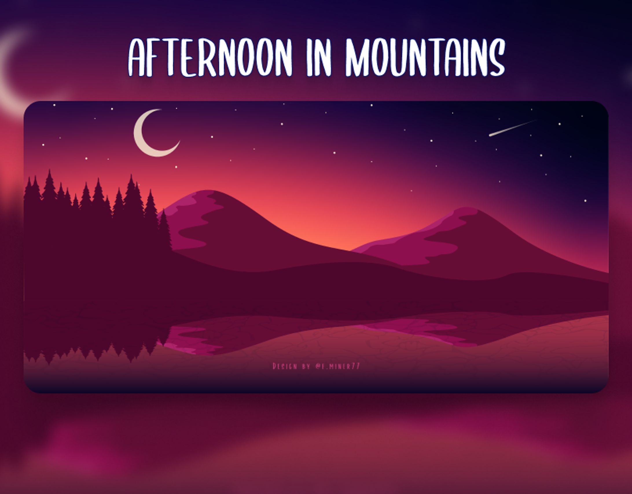 Nature Evening - Vector Landscape Illustration-1