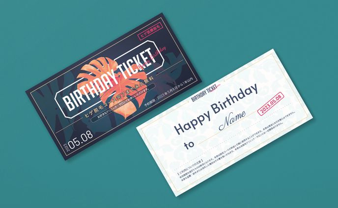 "BIRTHDAY TICKET" - メンズサロンチケット