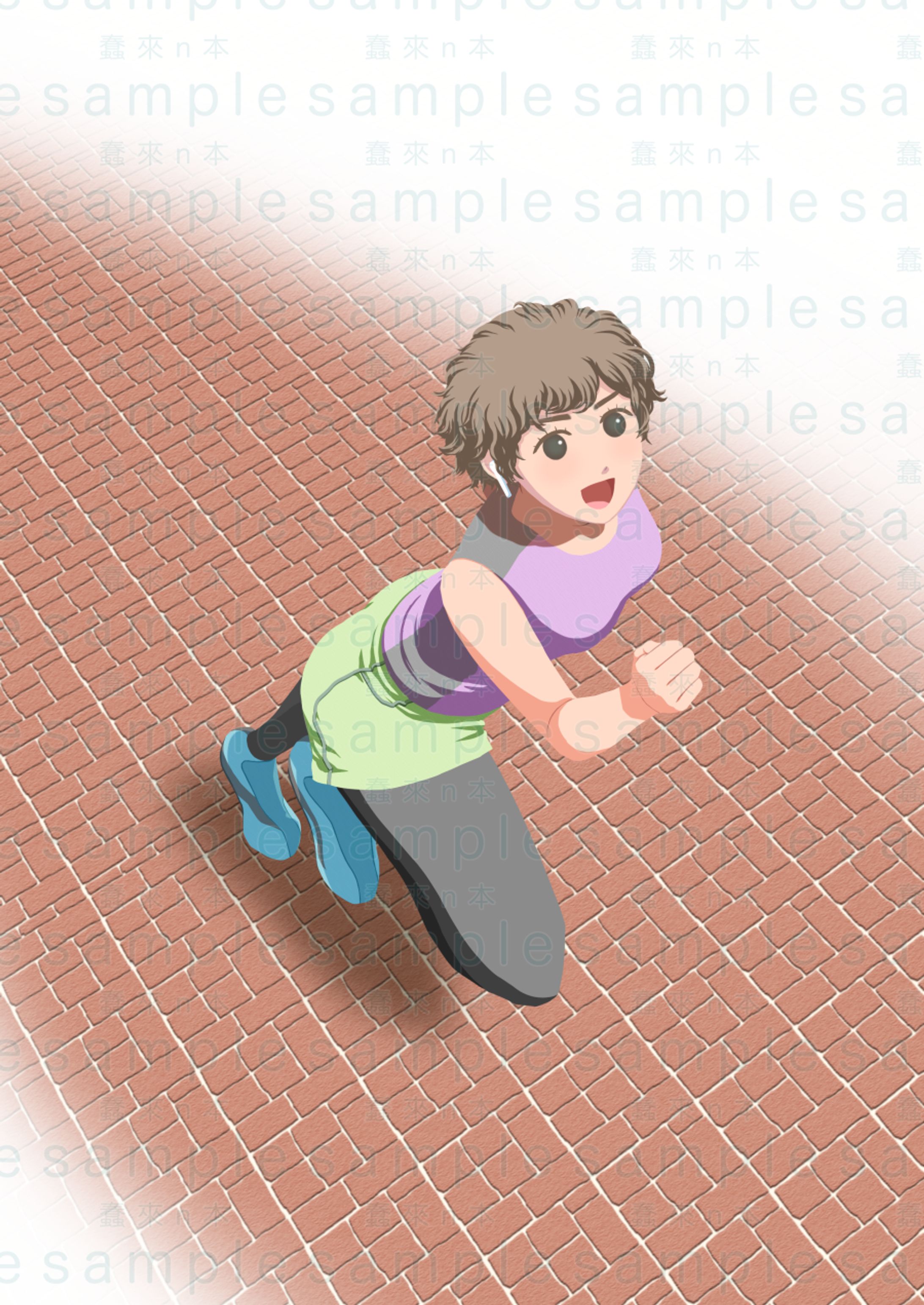 スポーツをする男女-1