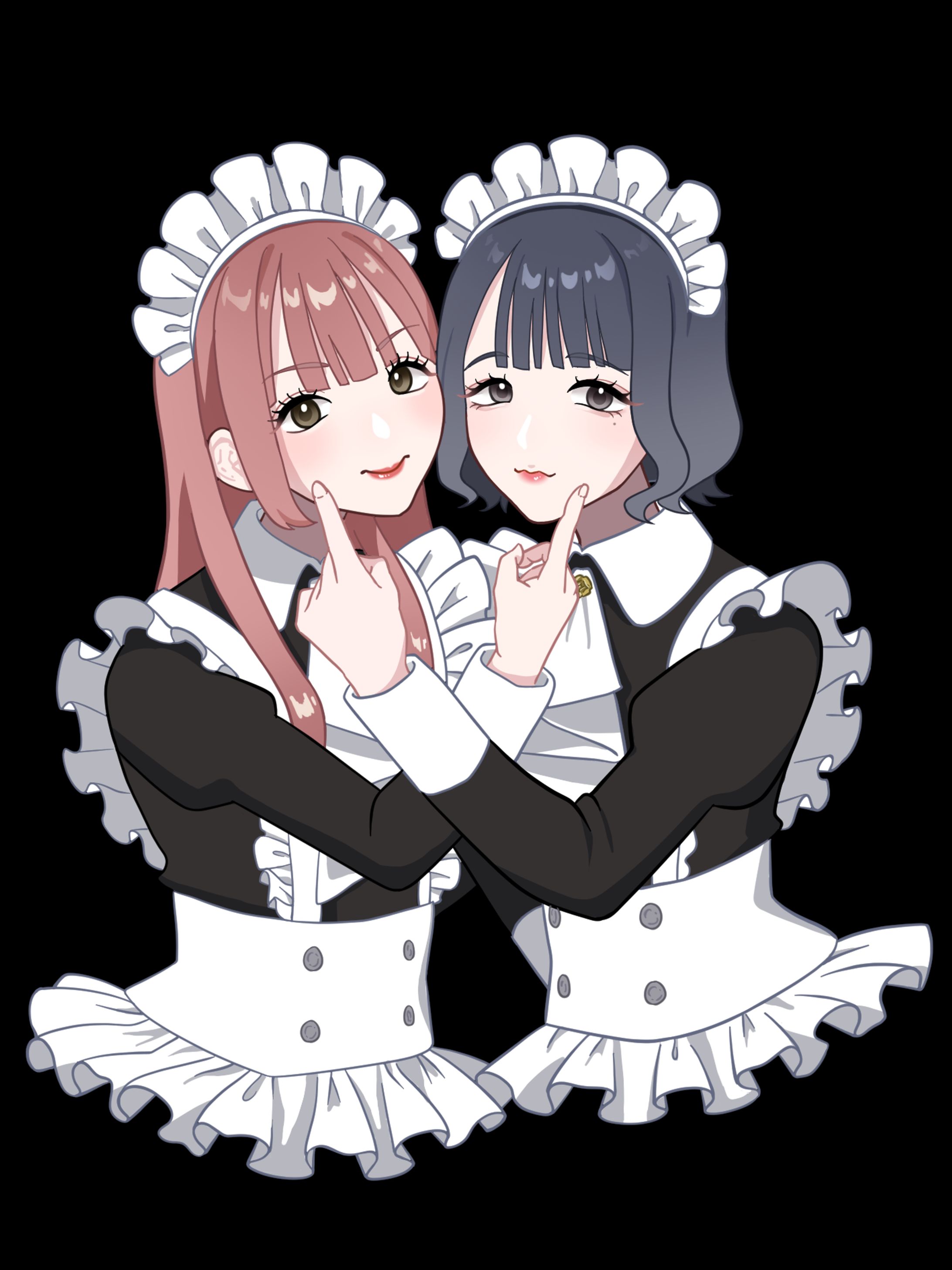 おれのメイド。様　ステッカーイラスト-1