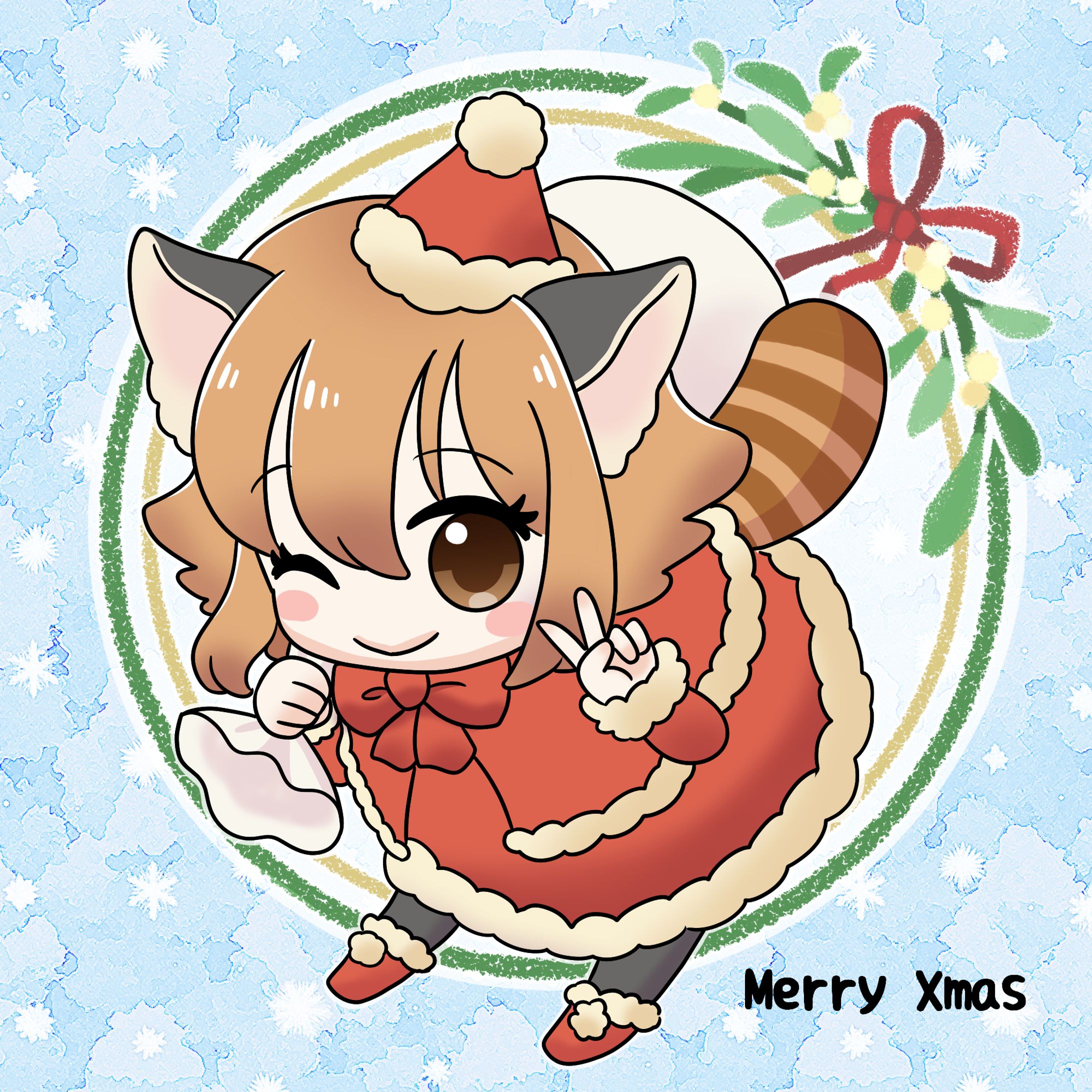 クリスマス仕様のレッサーパンダちゃんです-1