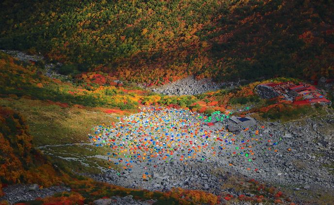 YAMAPフォトコンテスト2020入賞「紅葉のスポットライト」